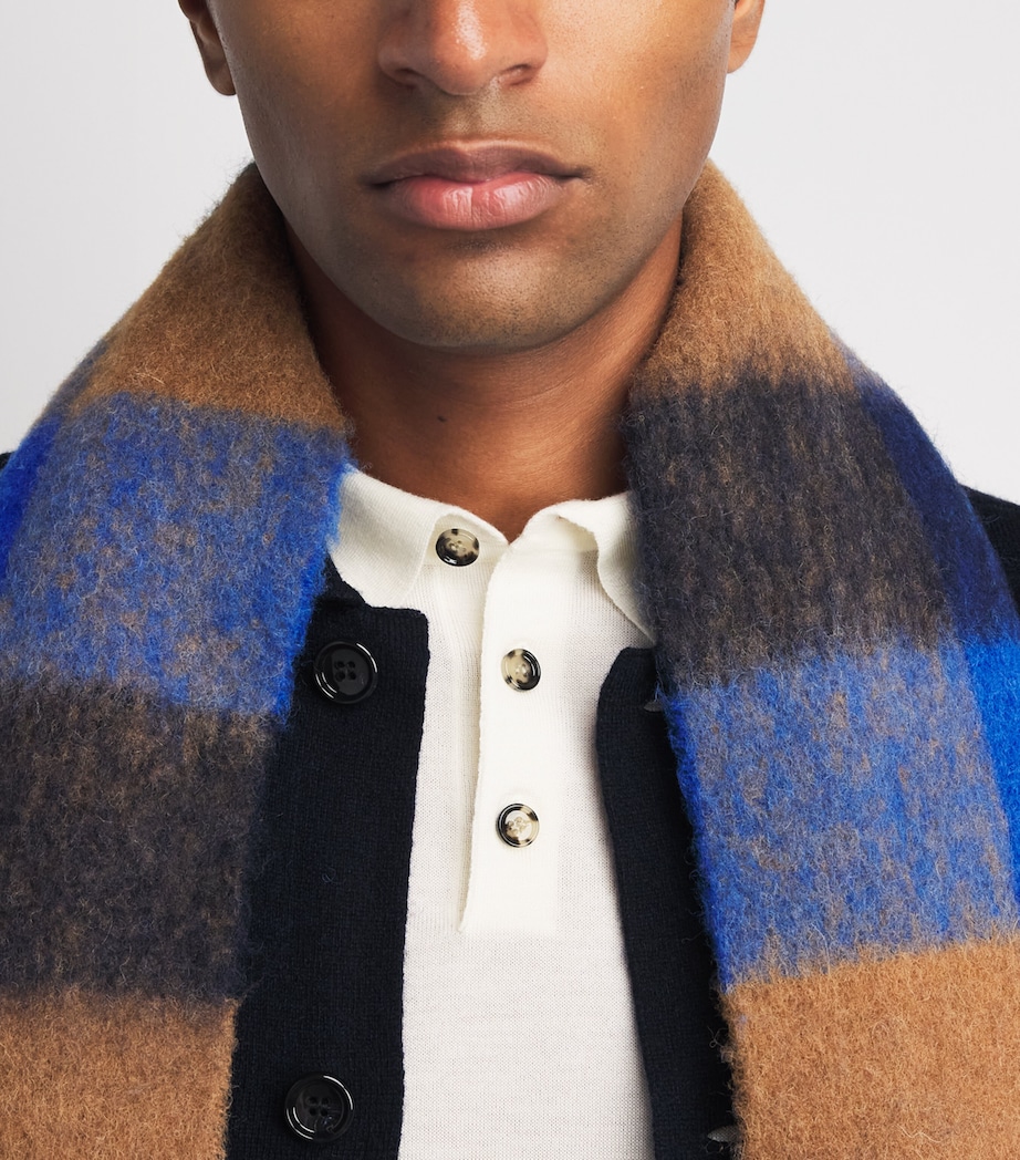 Allude Mens Virgin Wool Open-Collar Polo Sweater Image 3