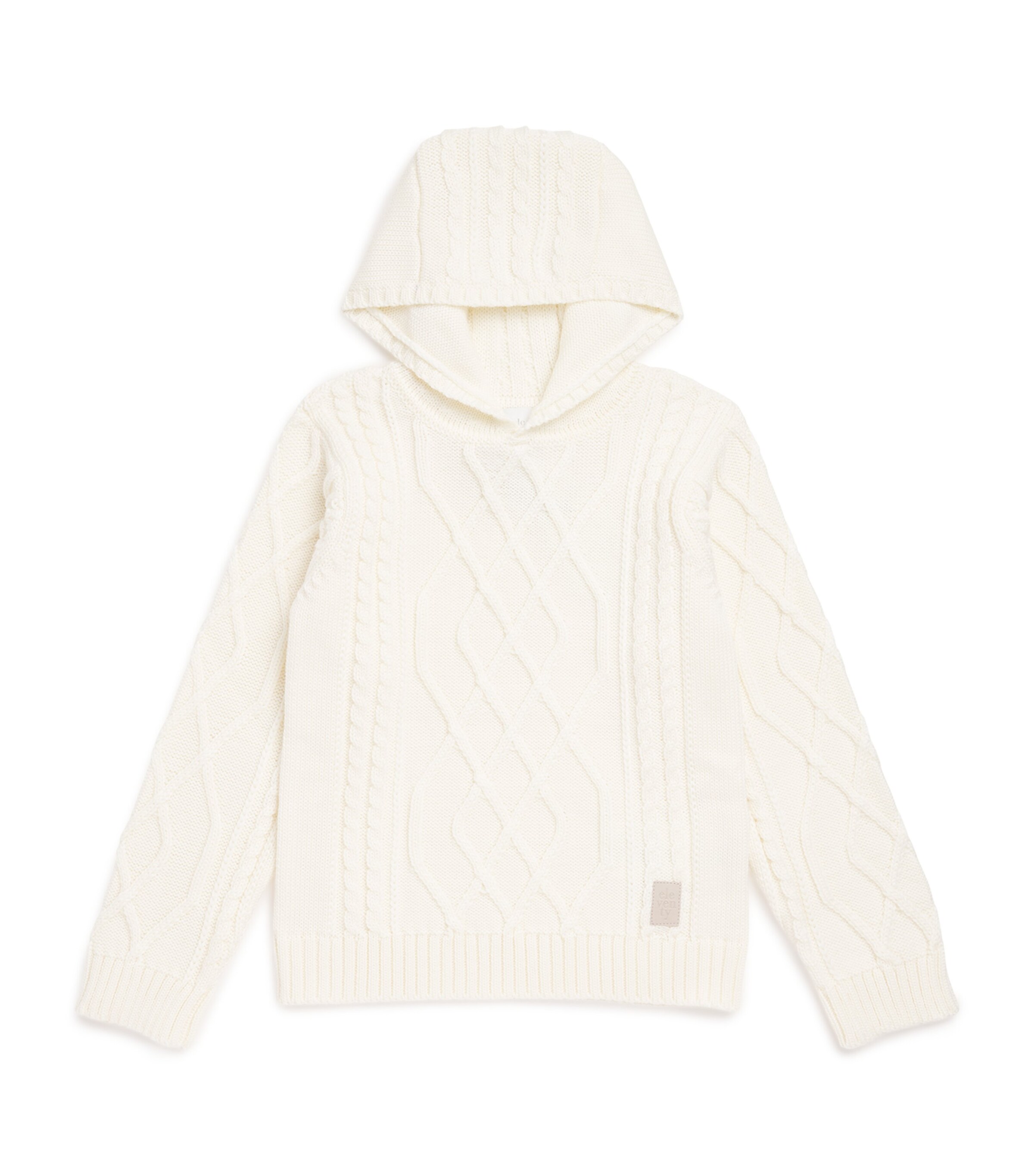 Cable-Knit Hoodie (2-16 Years) 101IVORY Image 1