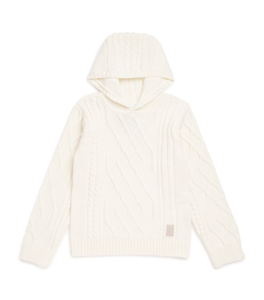 Cable-Knit Hoodie (2-16 Years) 101IVORY Image 1