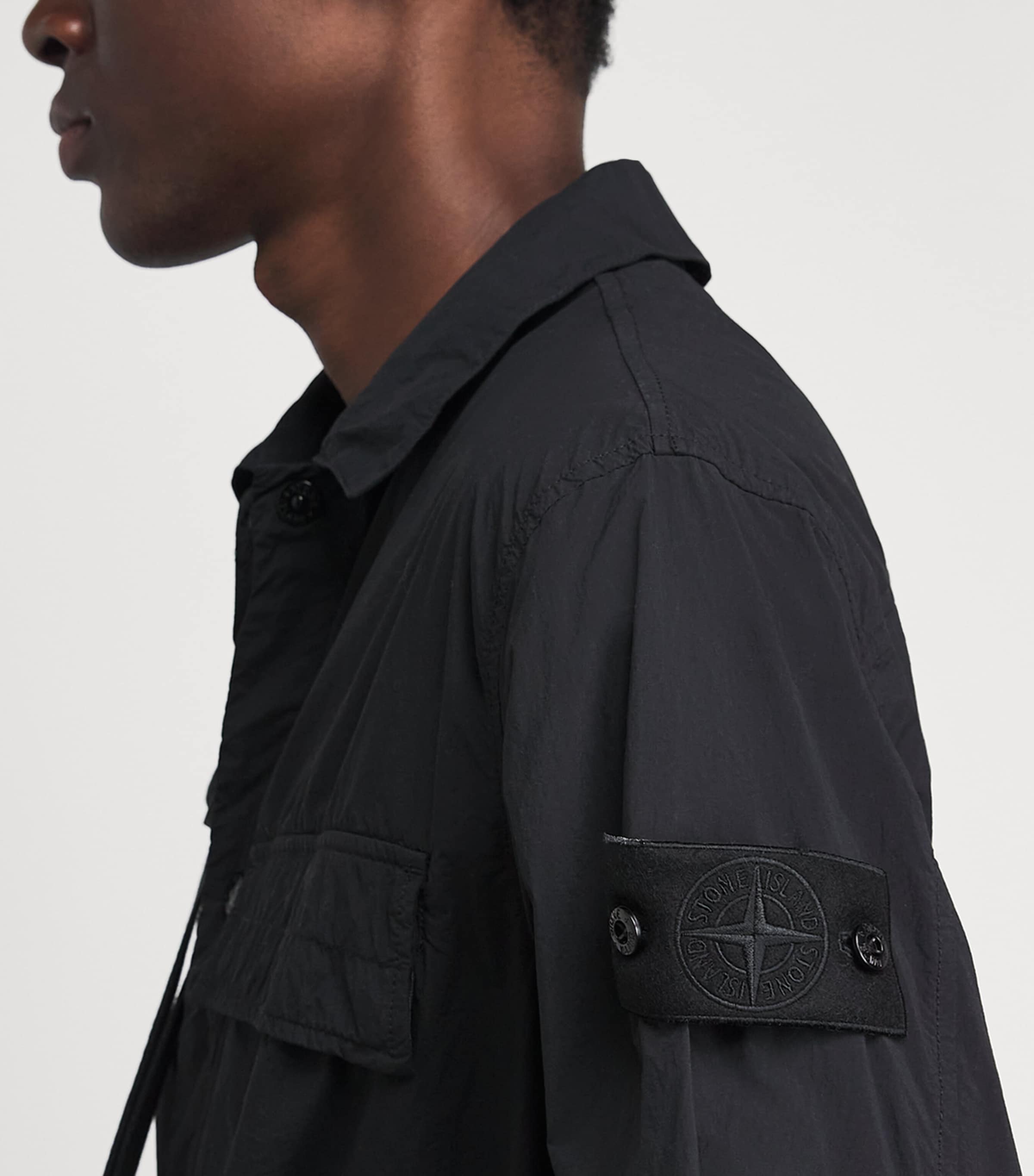 Stone Island Mens Nylon Tela Overshirt Image 3