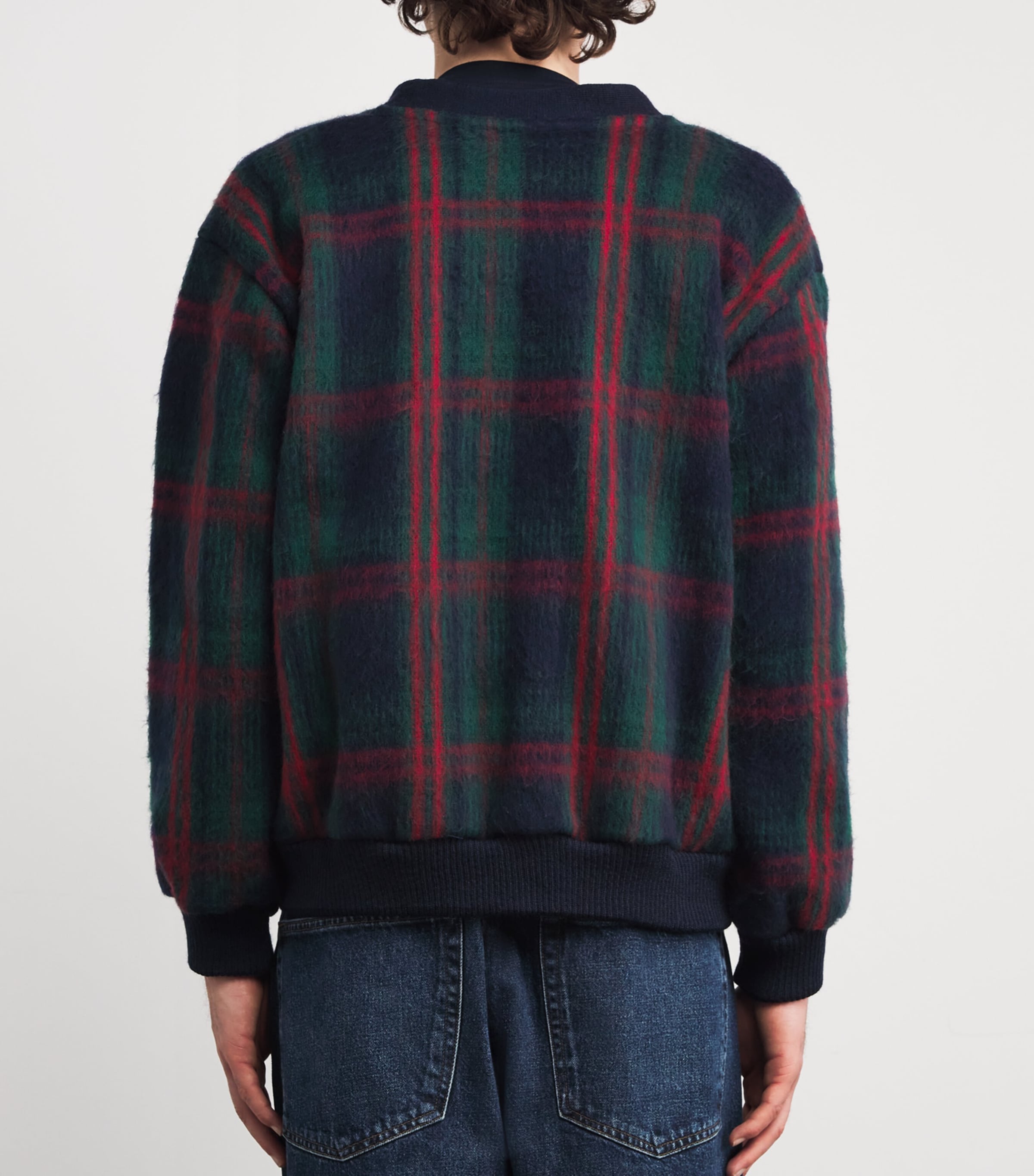 Wool Check Cardigan 40376 - CHECK VERDE Image 4