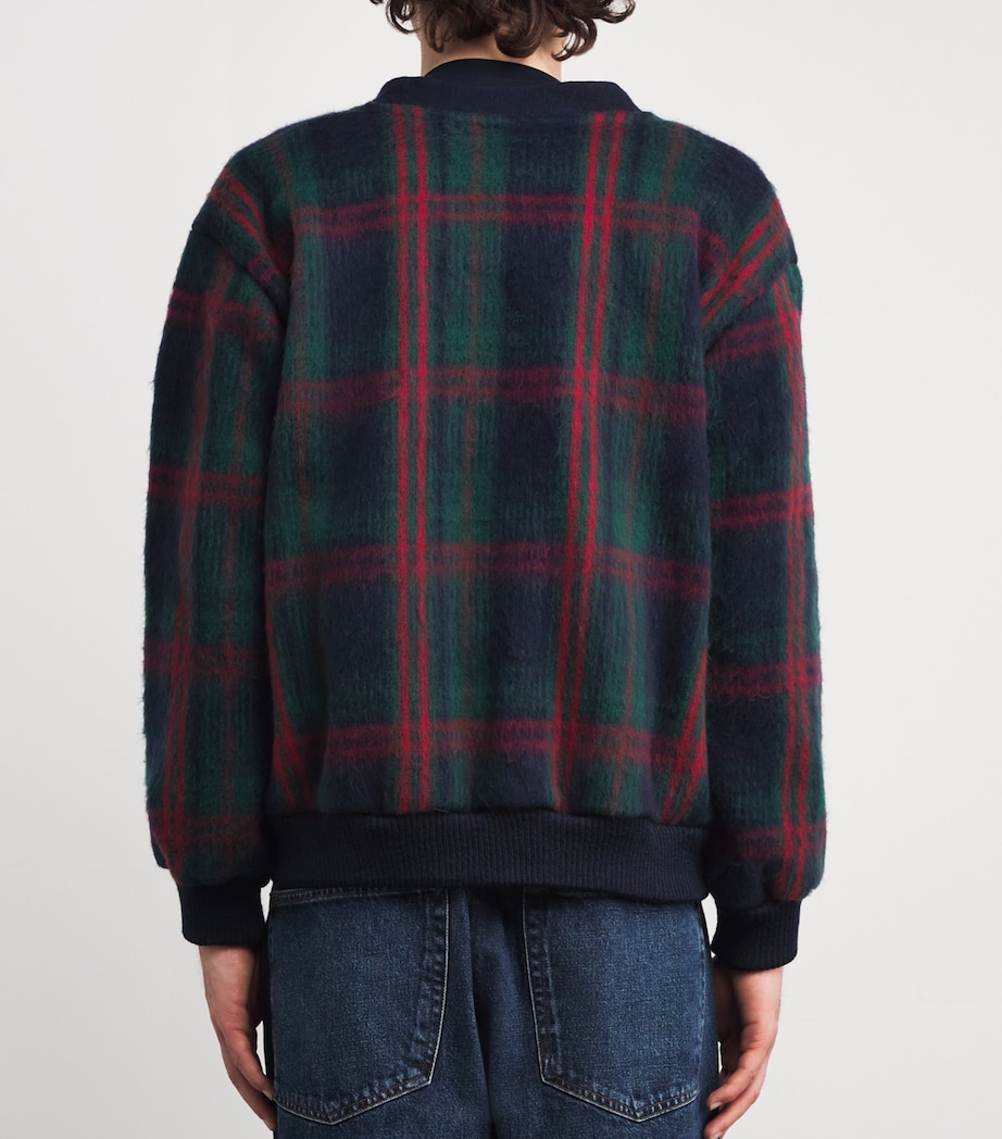 Wool Check Cardigan 40376 - CHECK VERDE Image 4