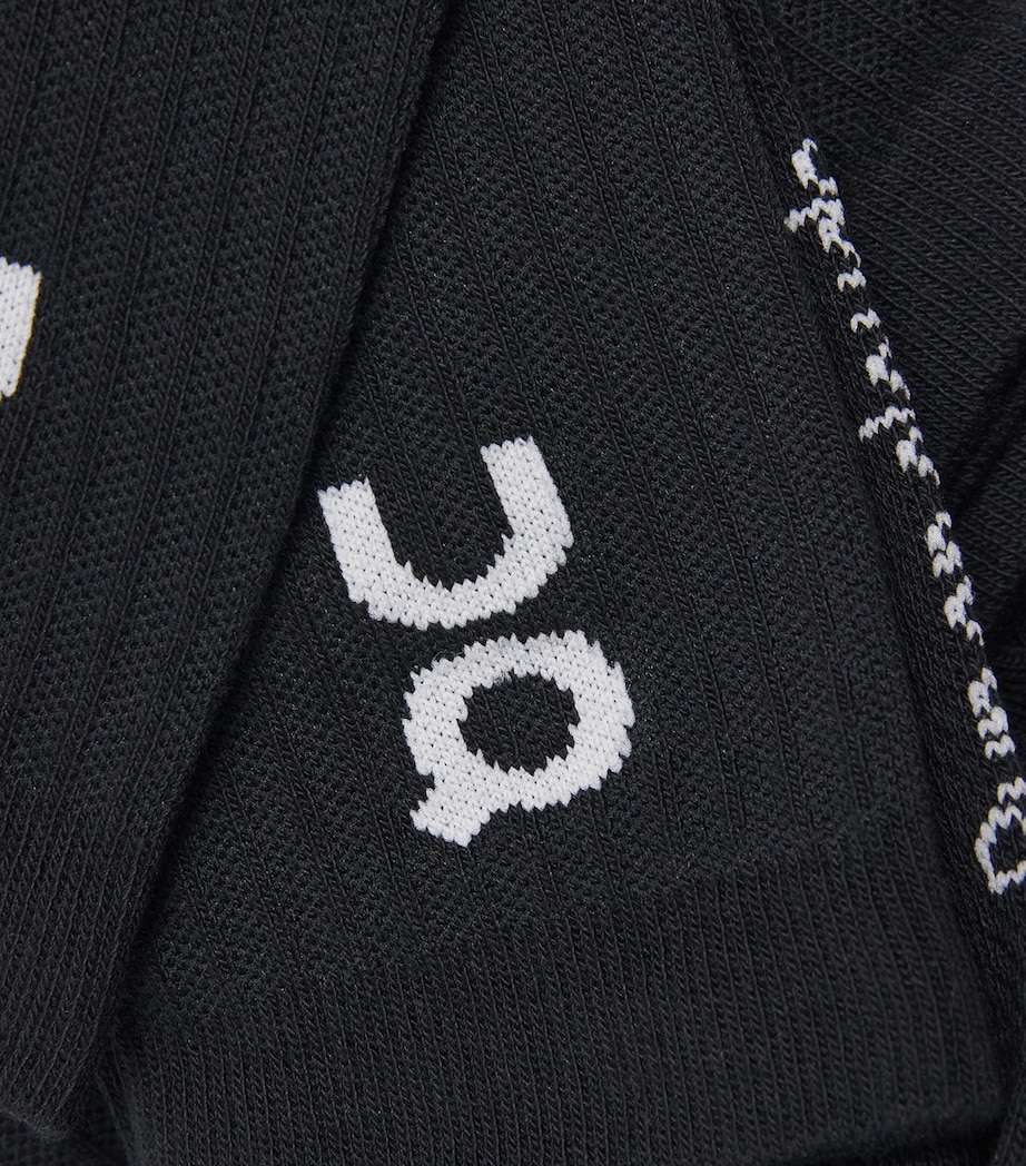 On Womens High-Cut Logo Socks (Pack of 3) Black Image 2