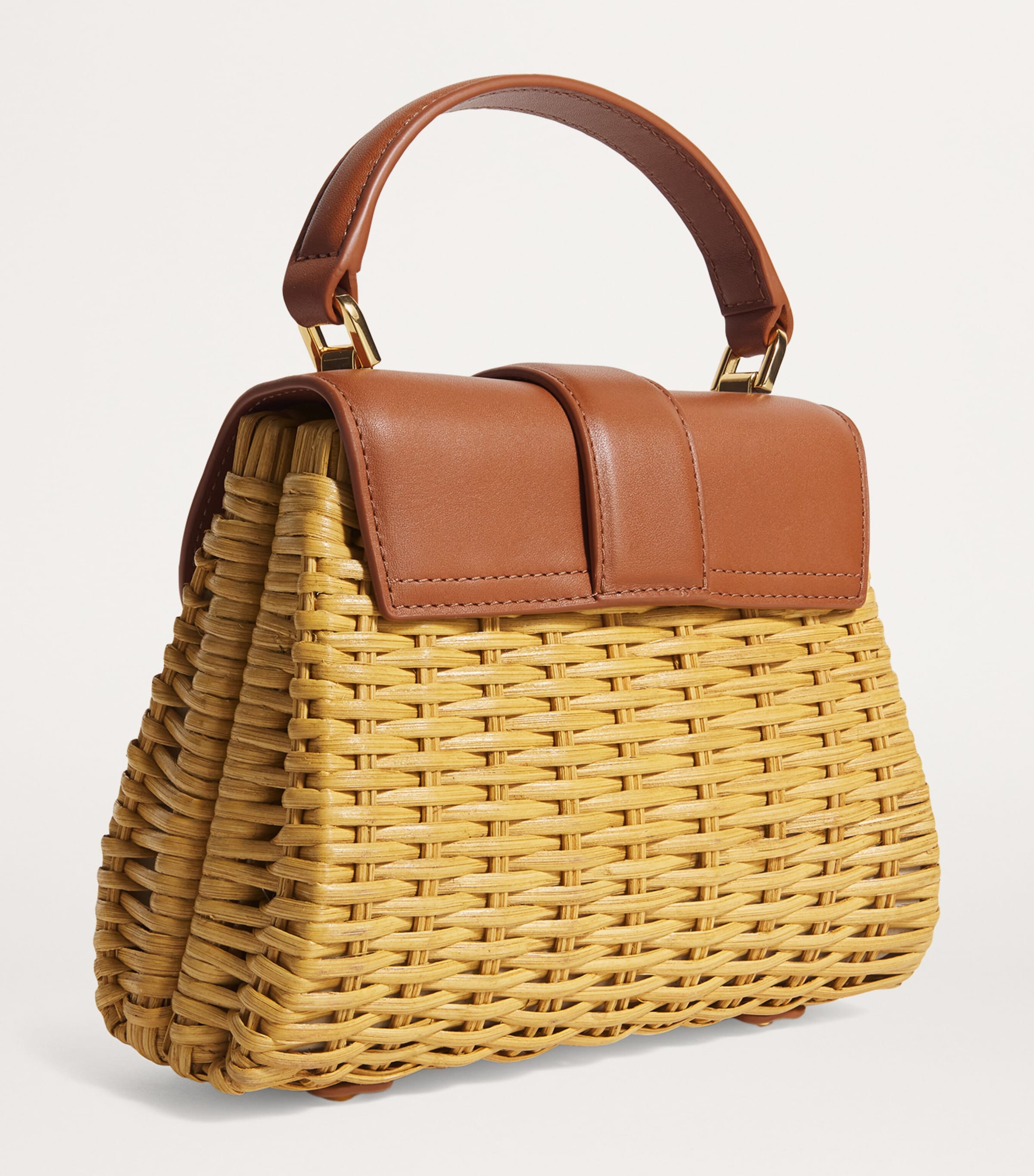 Small Wicker Avenue Top-Handle Bag HAZELWOOD Image 3