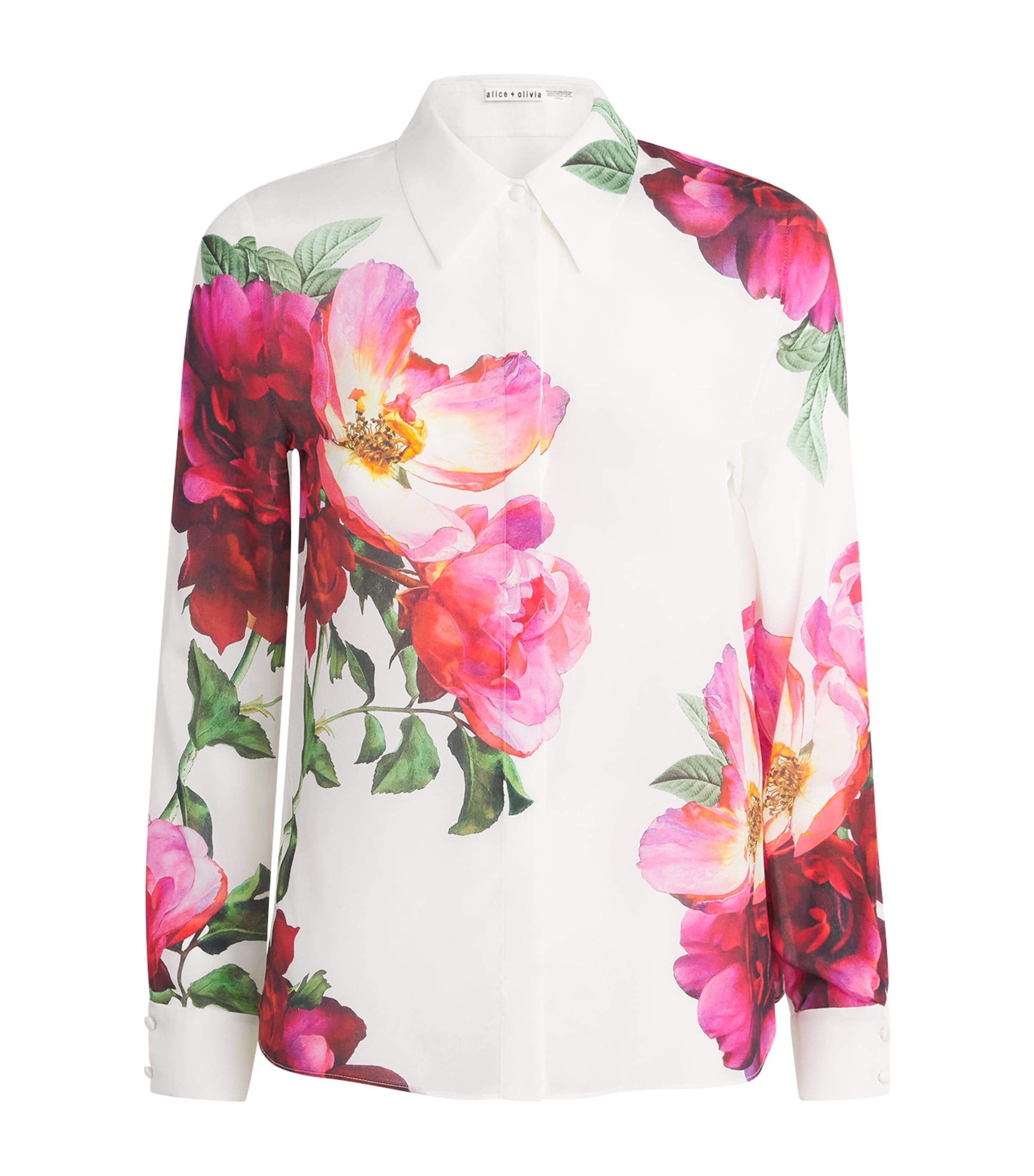 Silk Floral Willa Blouse G180EMPRSBLM O/WHITE Image 1