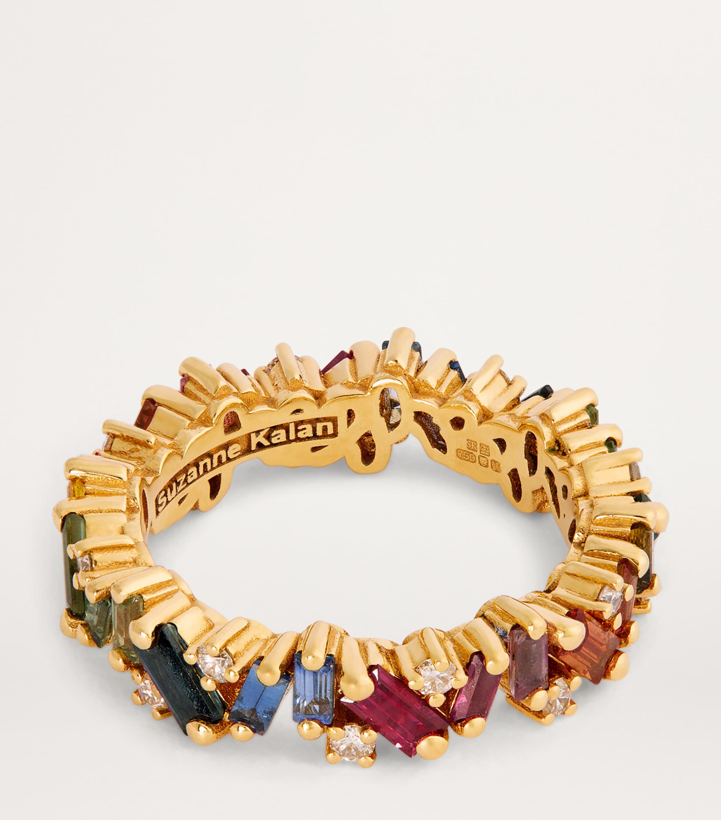 Yellow Gold and Rainbow Sapphire Frenzy Eternity Ring 18K YG/RS Image 4