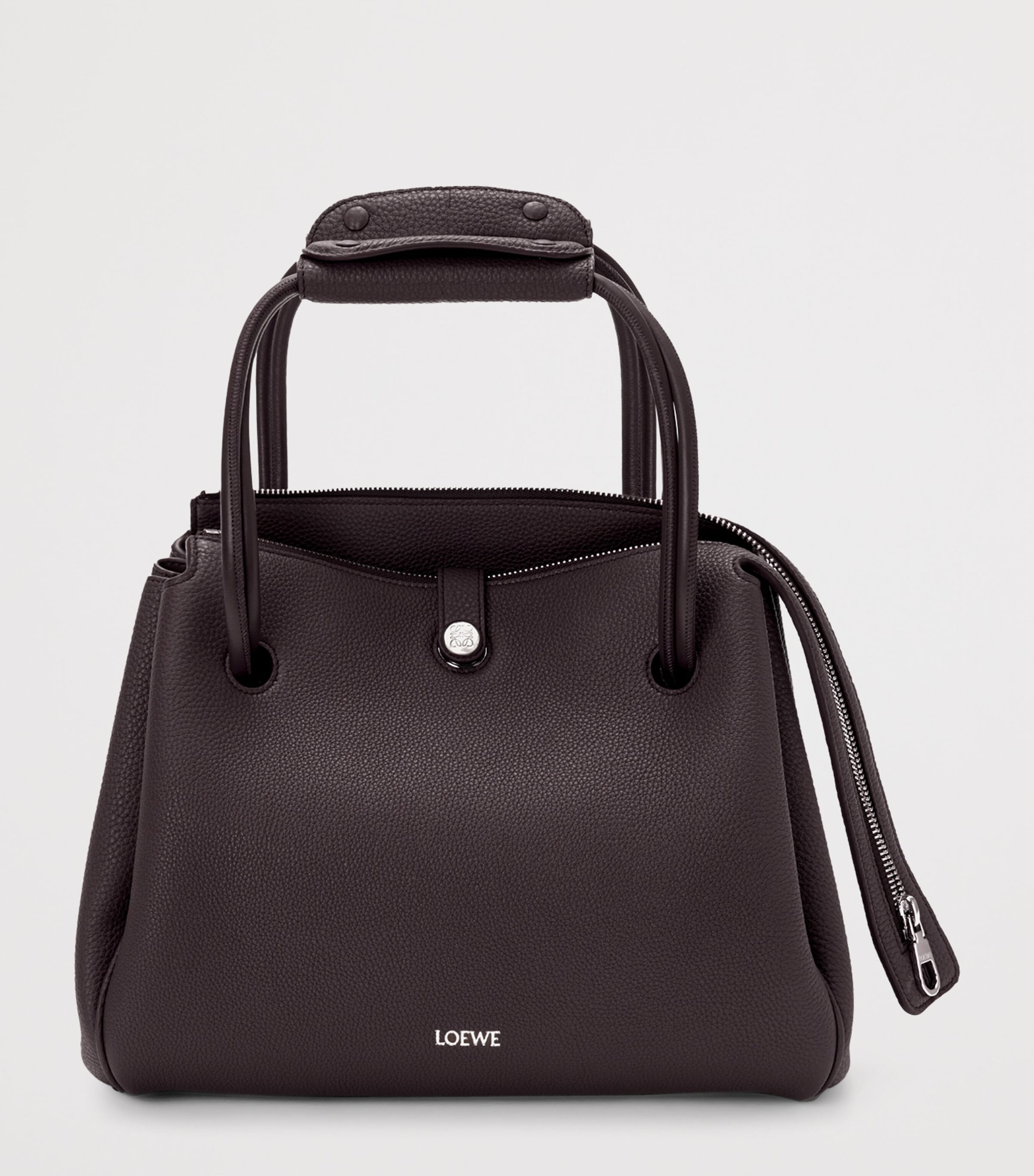 LOEWE Medium Leather Madrid Shoulder Bag Dark Ebony Image 5