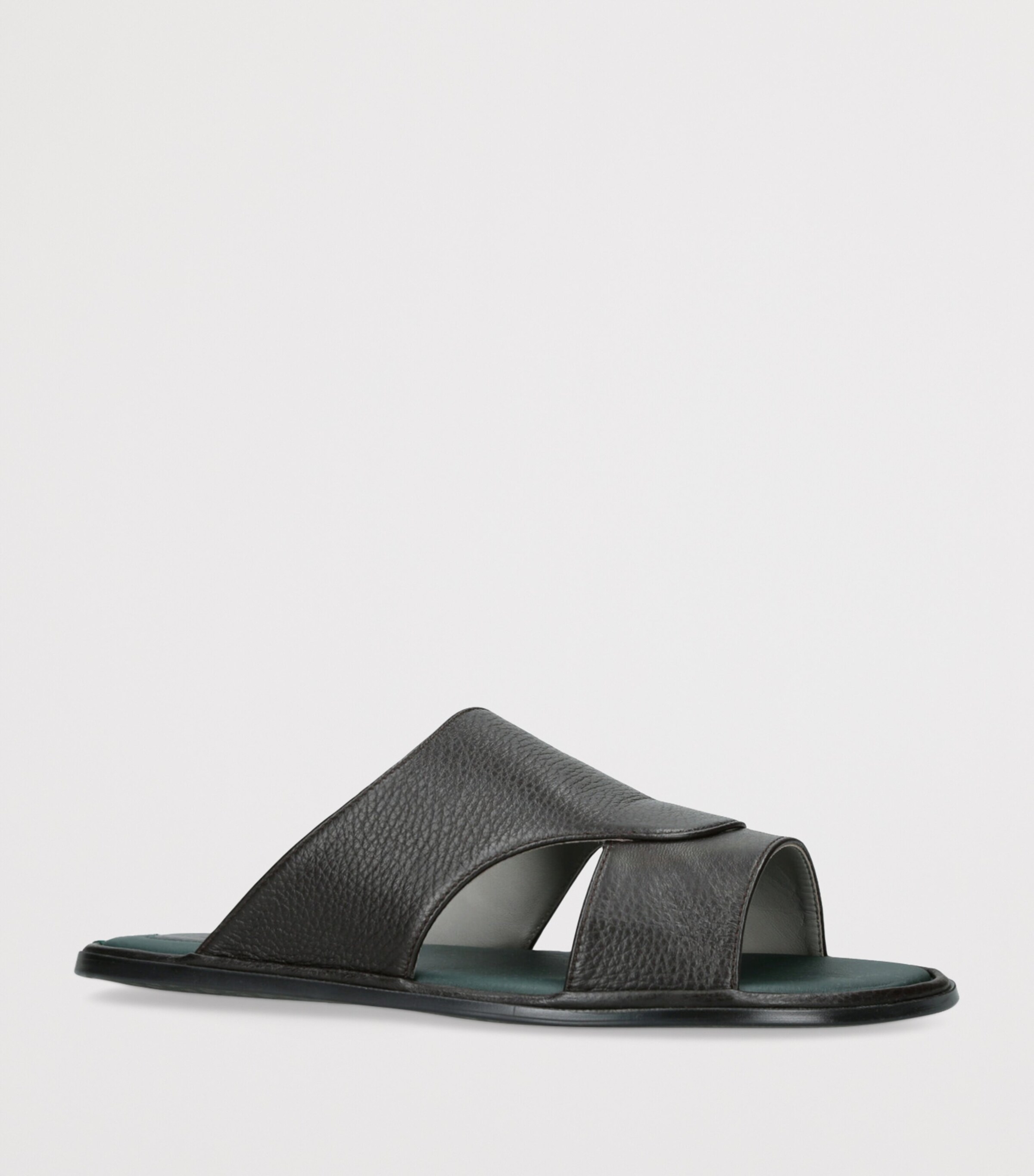 Brotini Leather Two-Strap Sandals Dark Brown Image 3