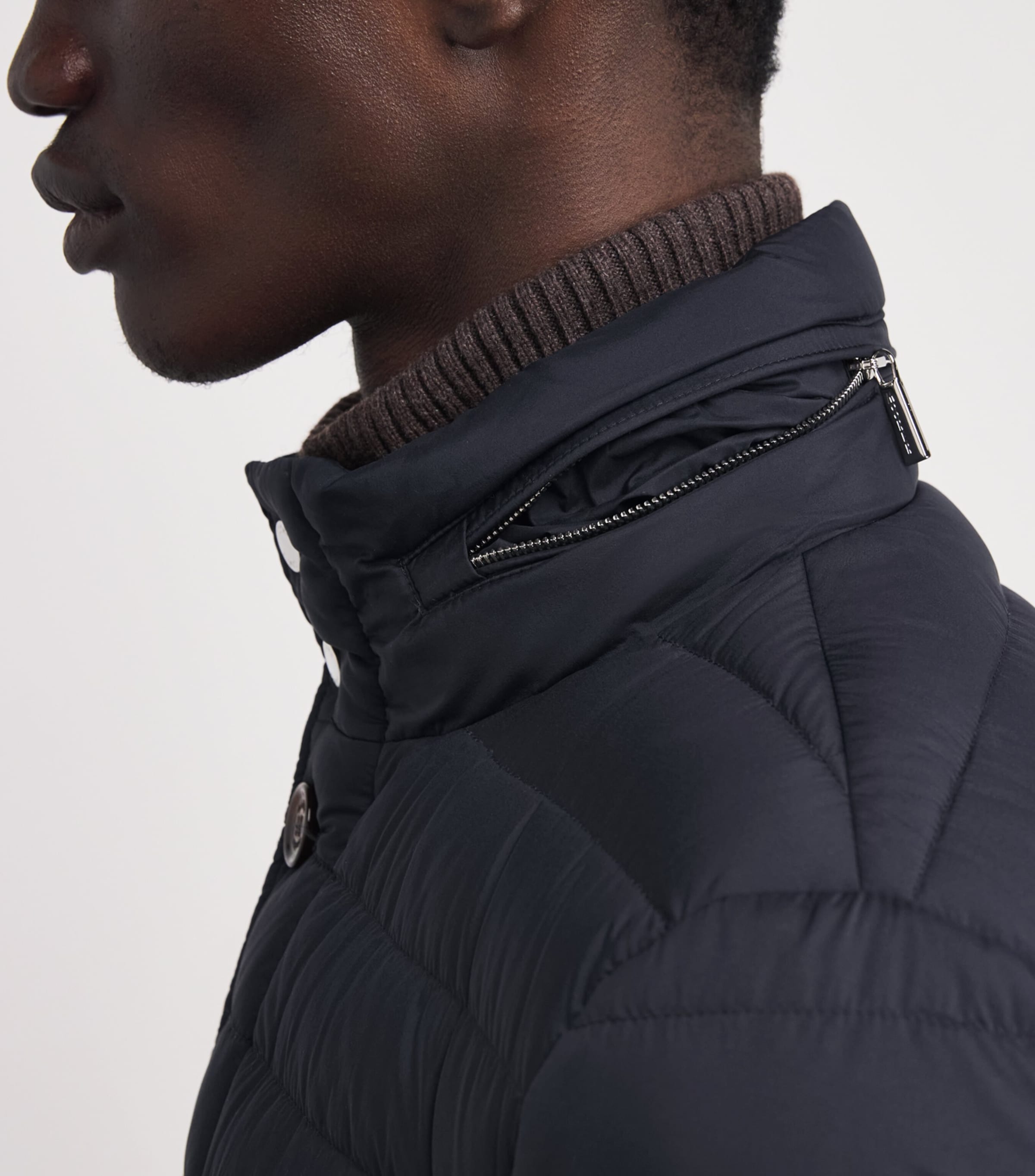 Quilted Aloisio Jacket DARK BLU U0402 Image 6