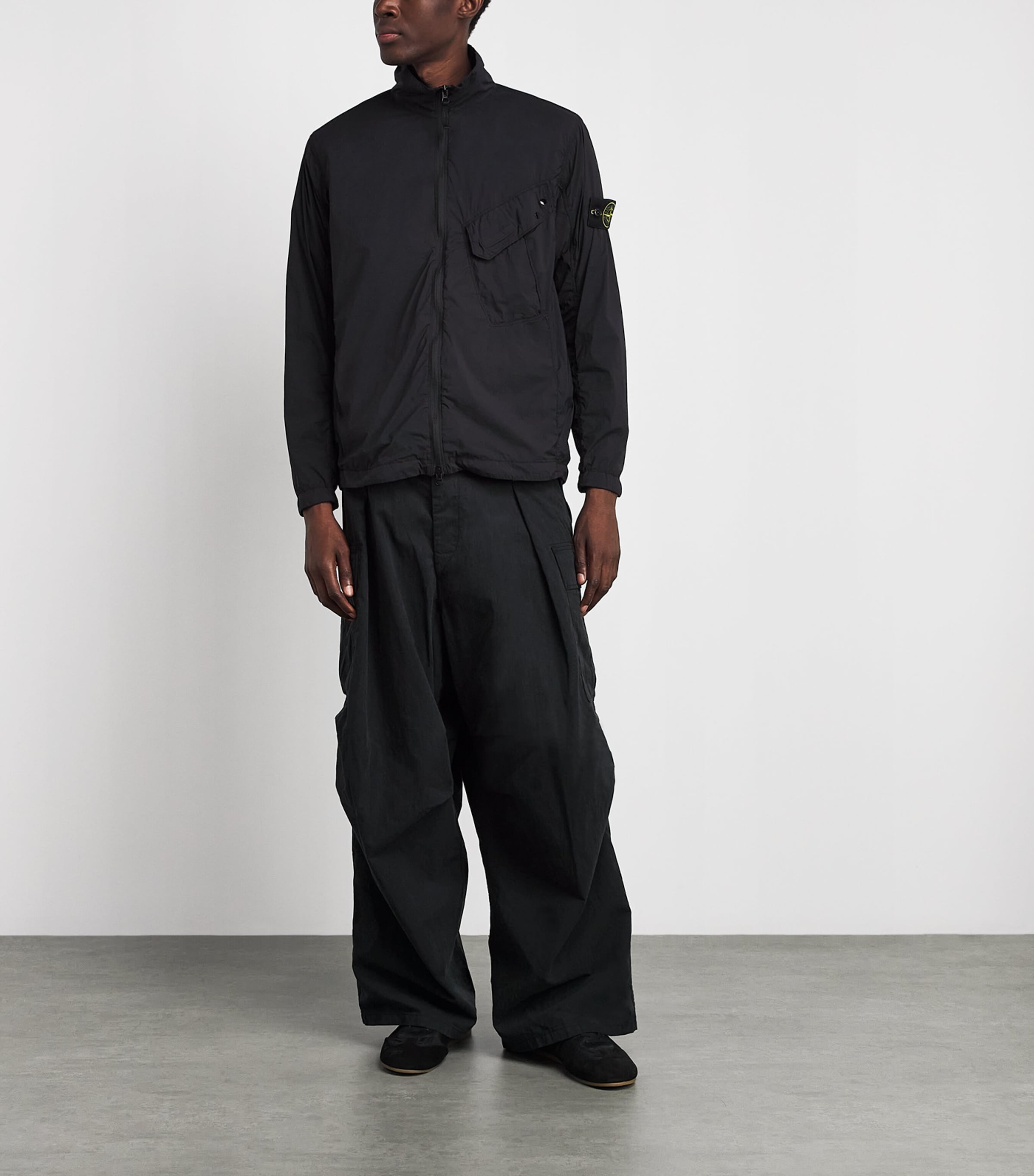Stone Island Mens Stretch-Nylon Zip-Up Overshirt Image 2