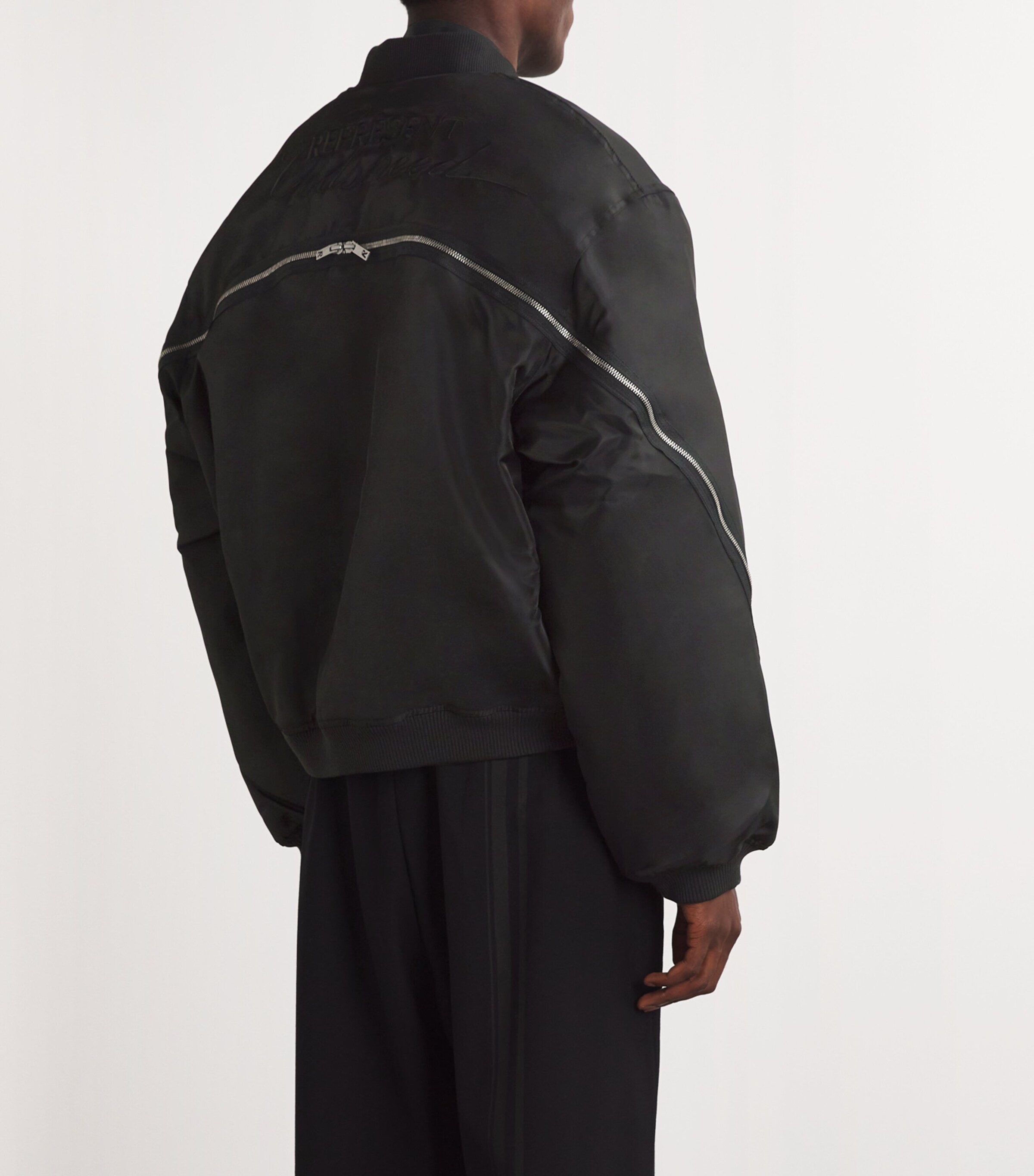 Expandable Padded Bomber Jacket JET BLACK Image 4