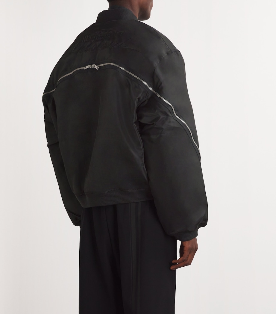 Expandable Padded Bomber Jacket JET BLACK Image 4