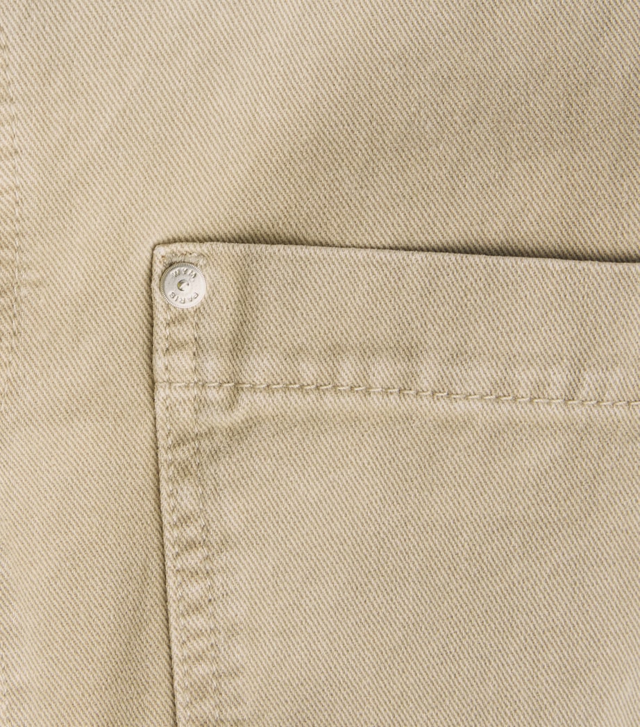 Wooyoungmi Mens Denim Overshirt Beige Image 6