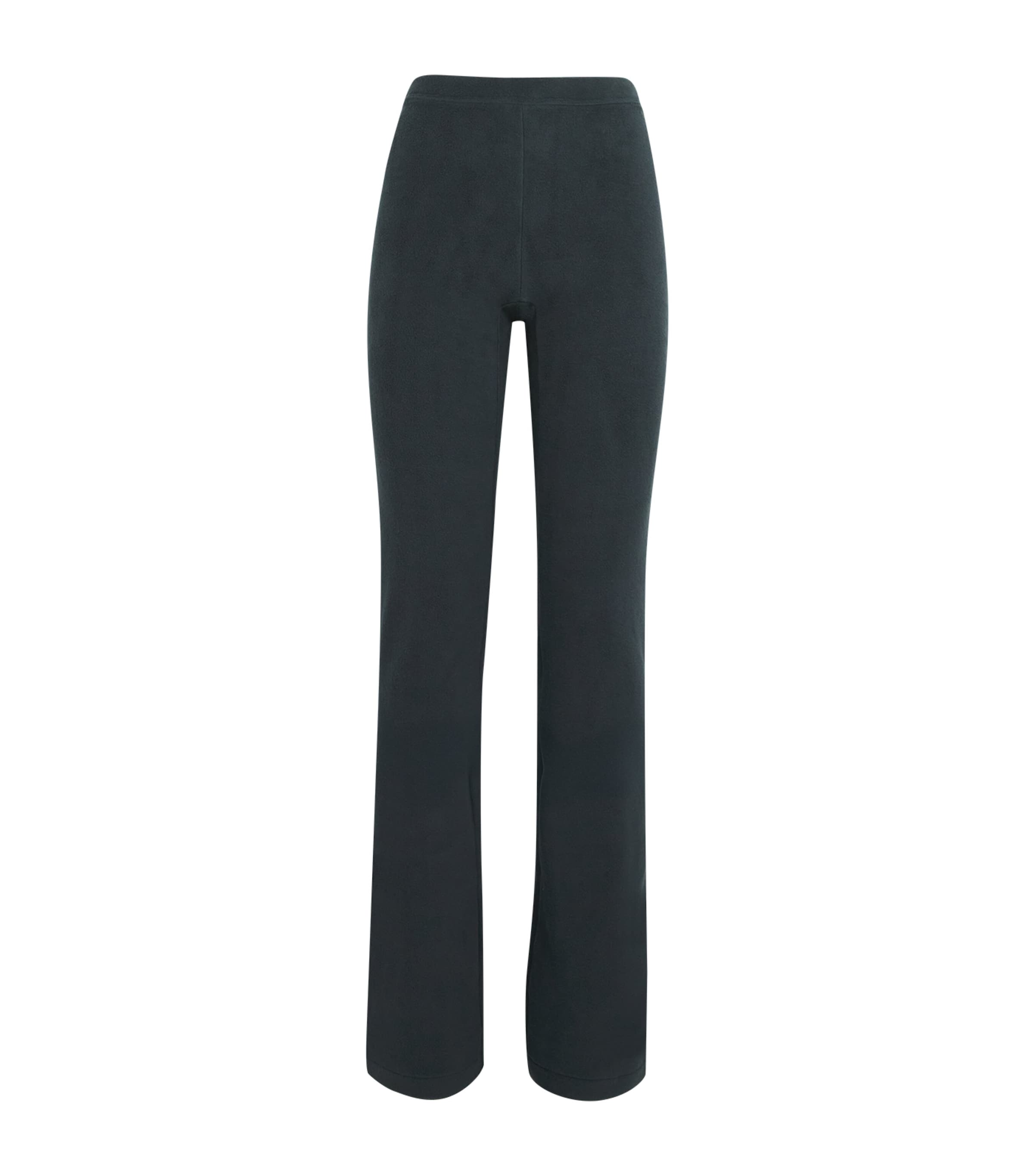 Skims Fleece Lounge Flared Trousers In Black