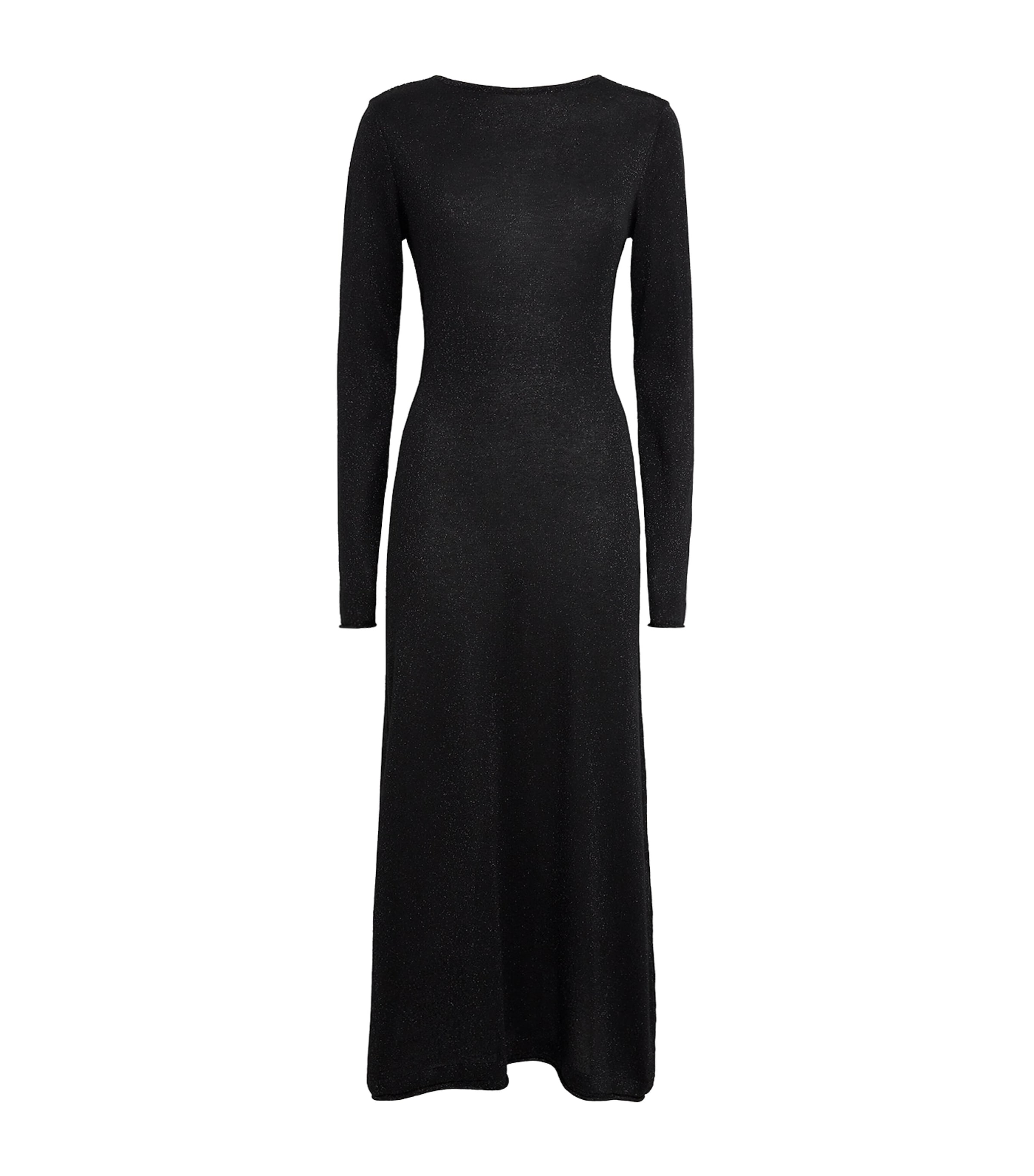 RETORI Womens Lurex Maxi Dress Black Image 1