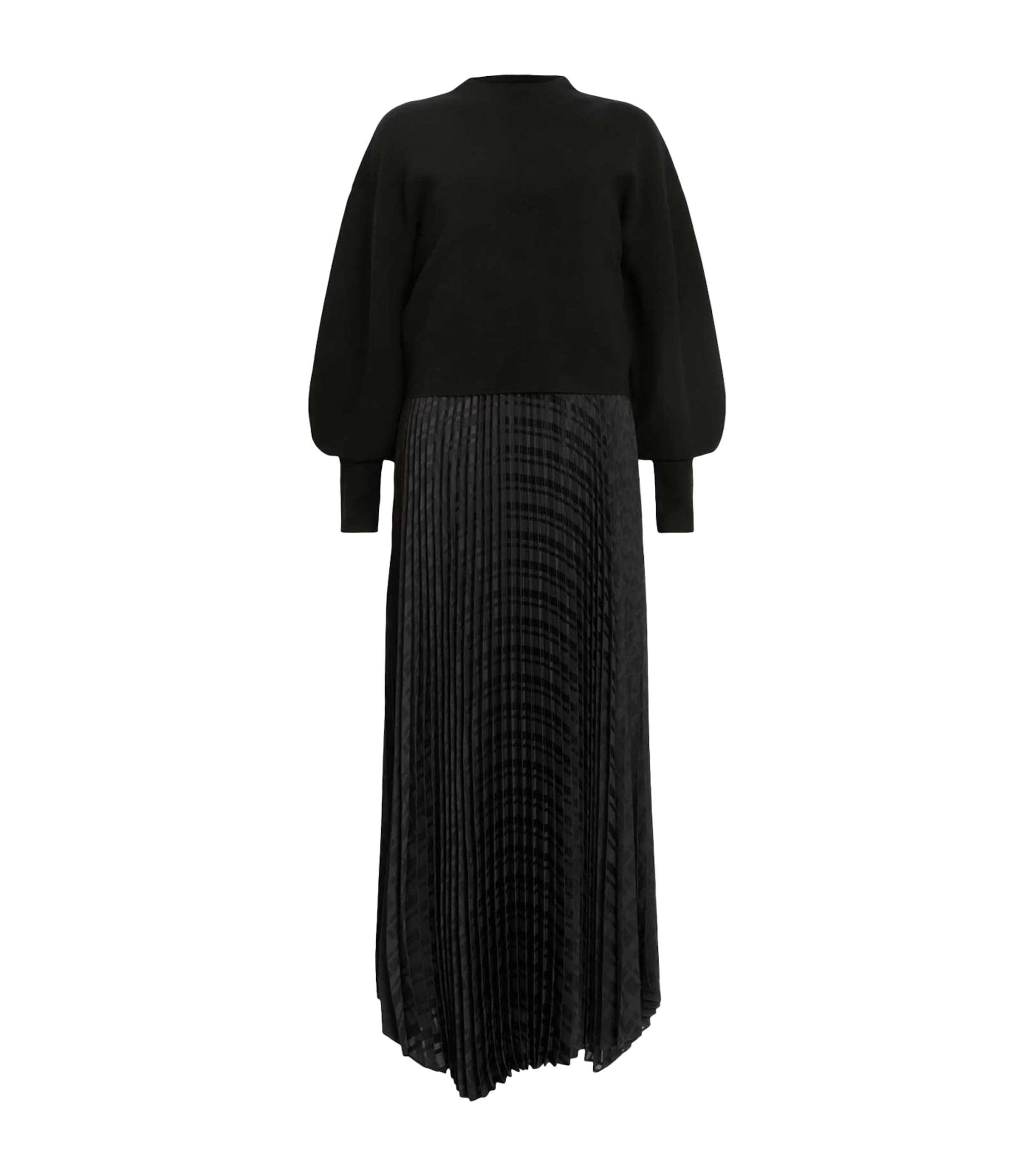 Pleated Sinead Sweater Dress BLACK Image 1