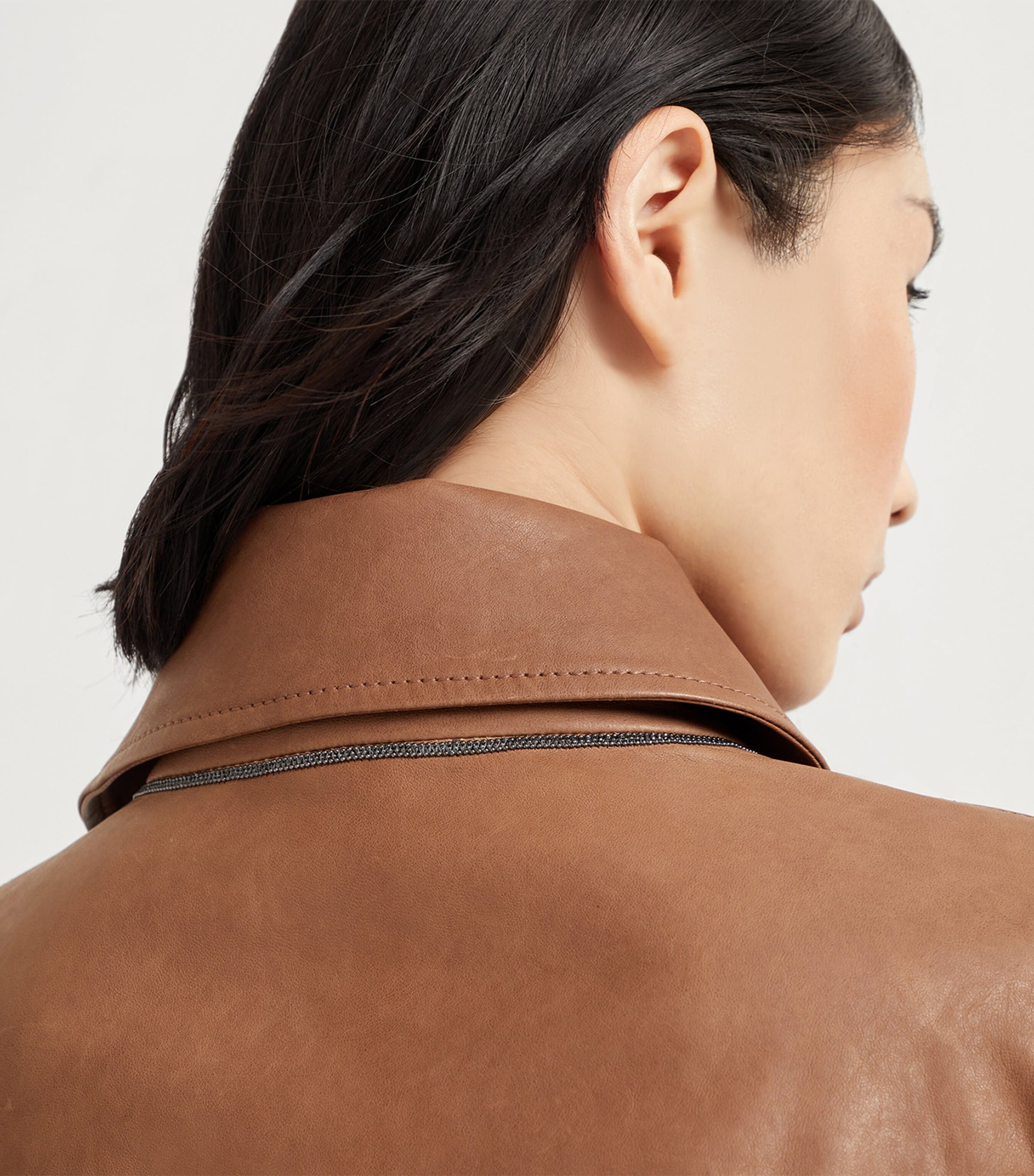 Vintage Nappa Leather Cropped Trench Coat C9900 Image 6