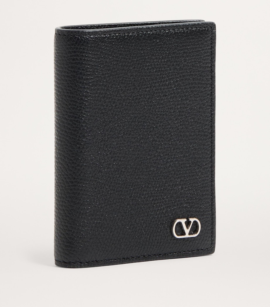 Leather VLogo Card Holder 0NO Image 2