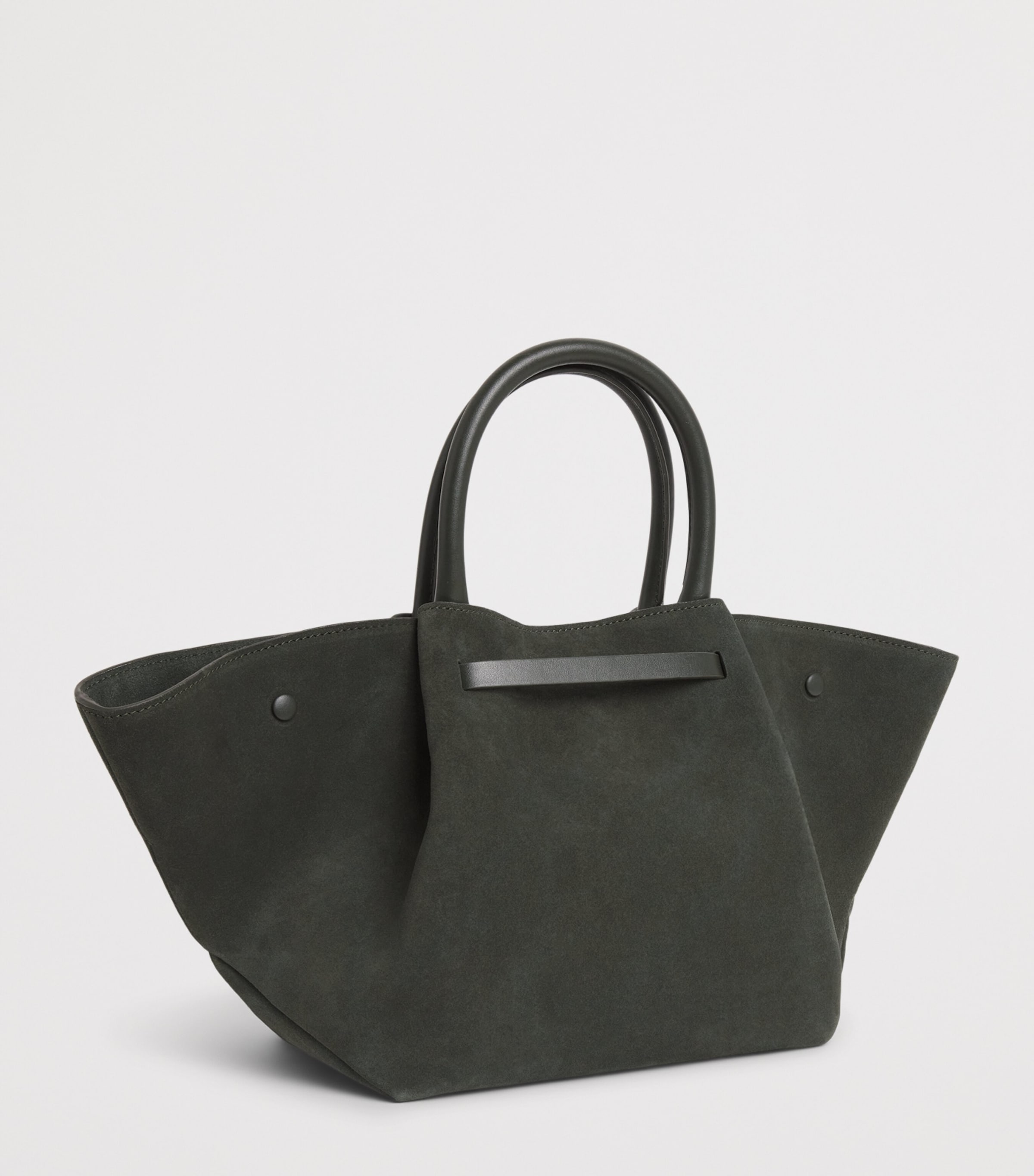 Medium Suede New York Tote Bag MOSS GRN/MOSS GRN Image 3