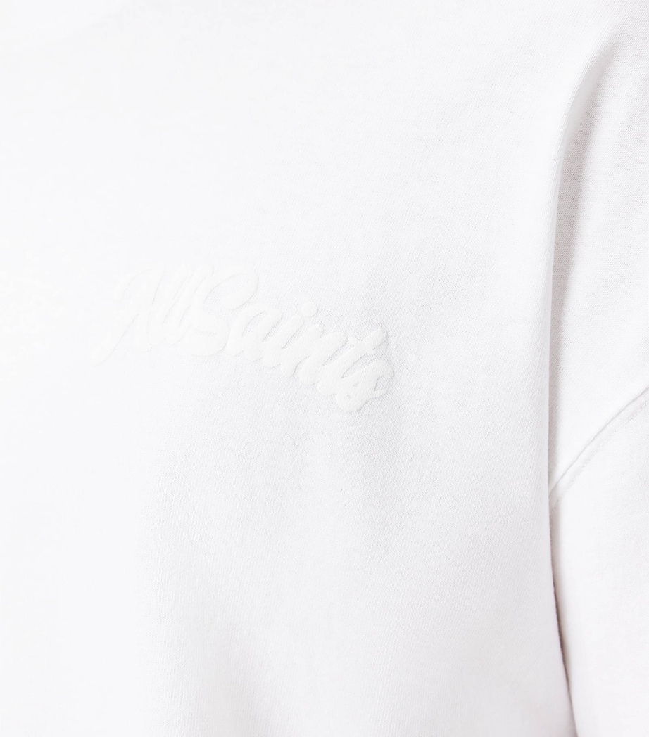 AllSaints Mens Oversized Organic Cotton Odyssey T-Shirt Optic White Image 7
