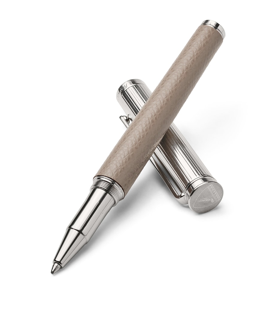 Leather Rollerball Pen TAUPE Image 2