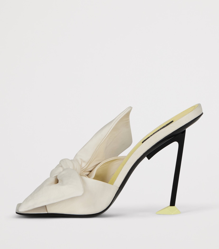 Givenchy Leather Boudoir Bow Sandals 95 Ivory Image 4