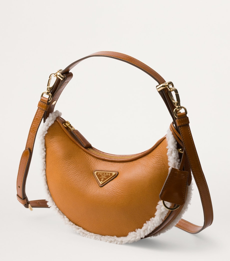Small Shearling Arqué Shoulder Bag F036S Image 3