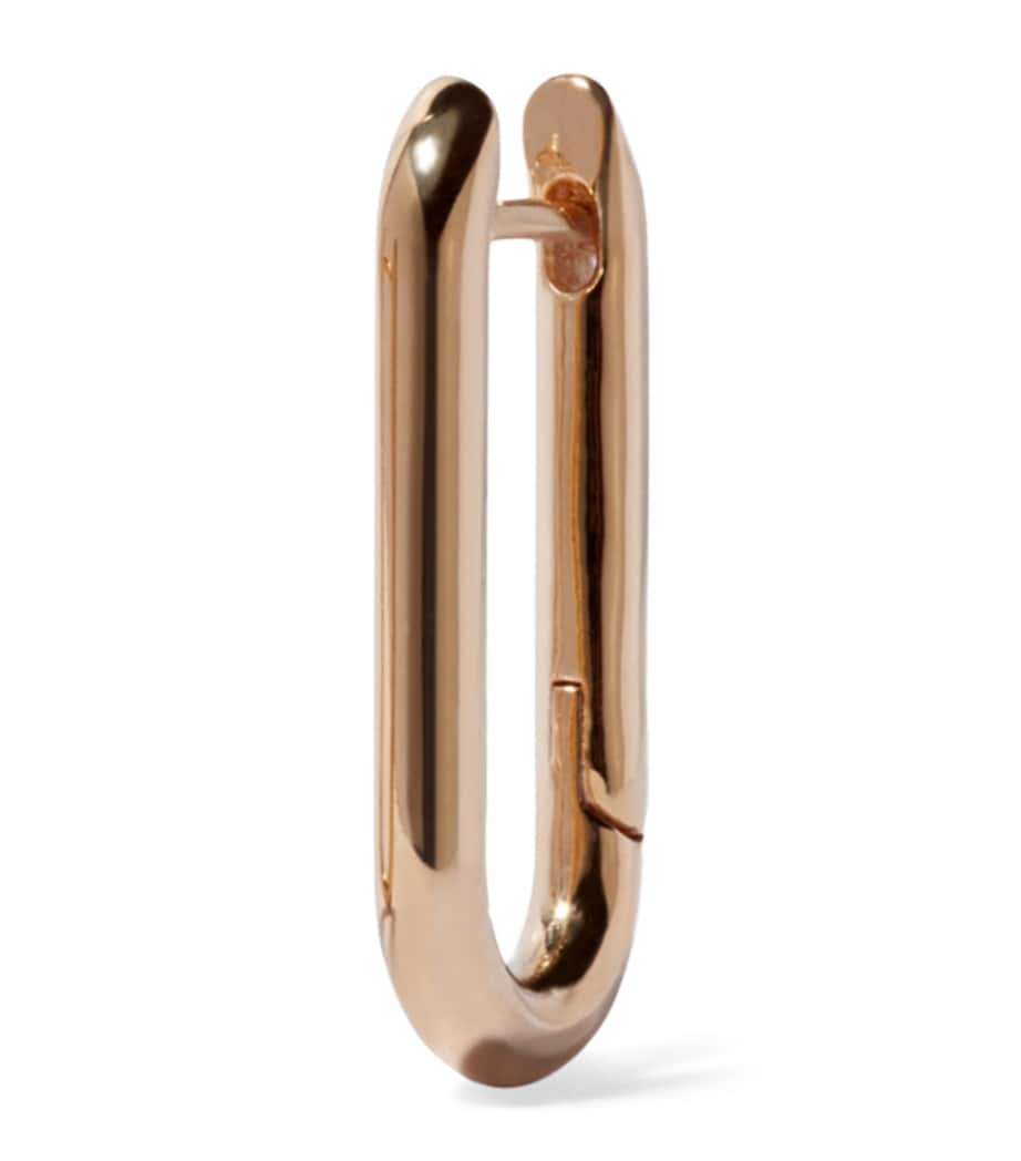 Yellow Gold Knuckle Chain Single Hoop Earring YELLOW GOLD Image 1