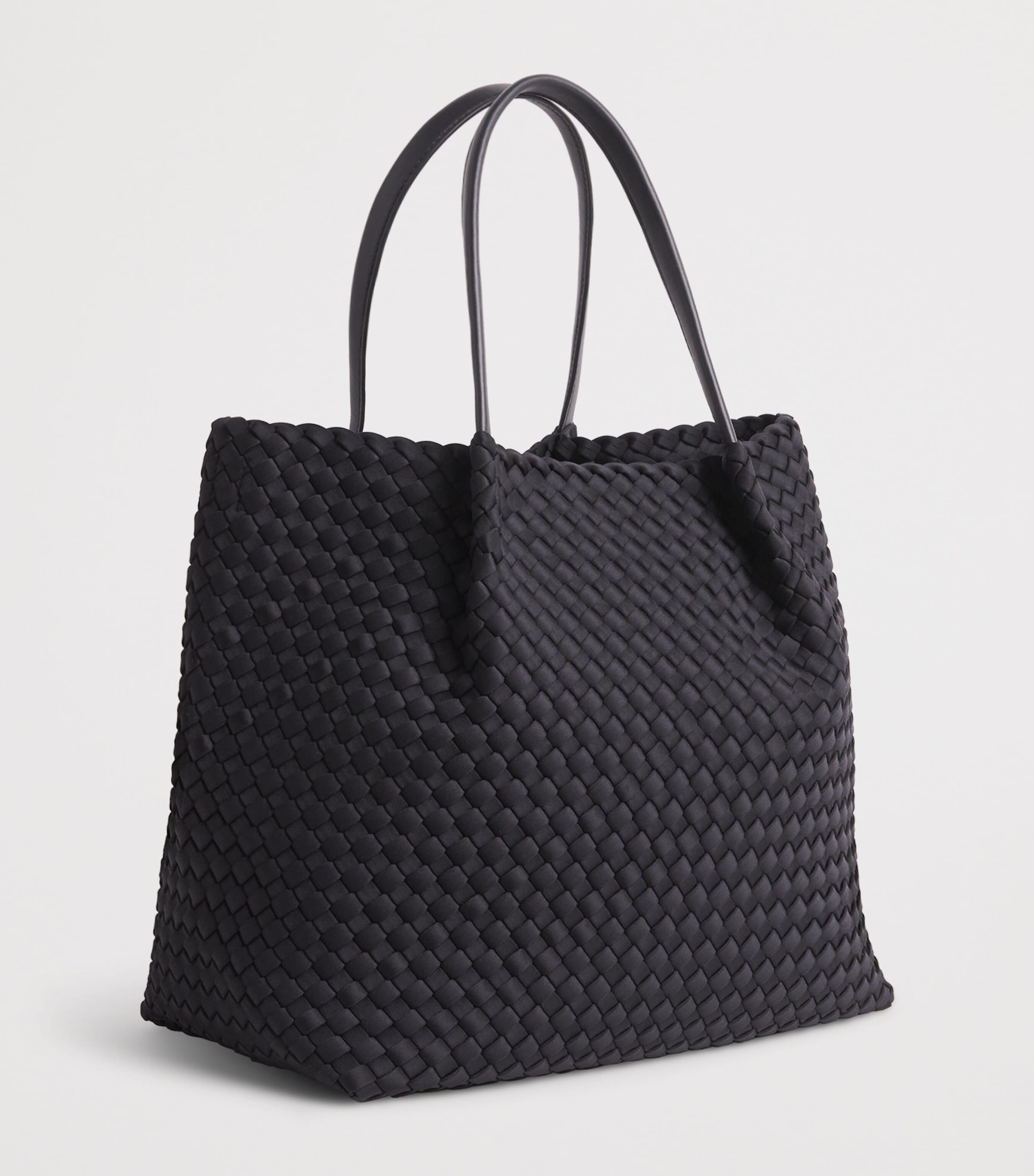 Harrods Black Neoprene Woven East-West Tote Bag | Harrods US