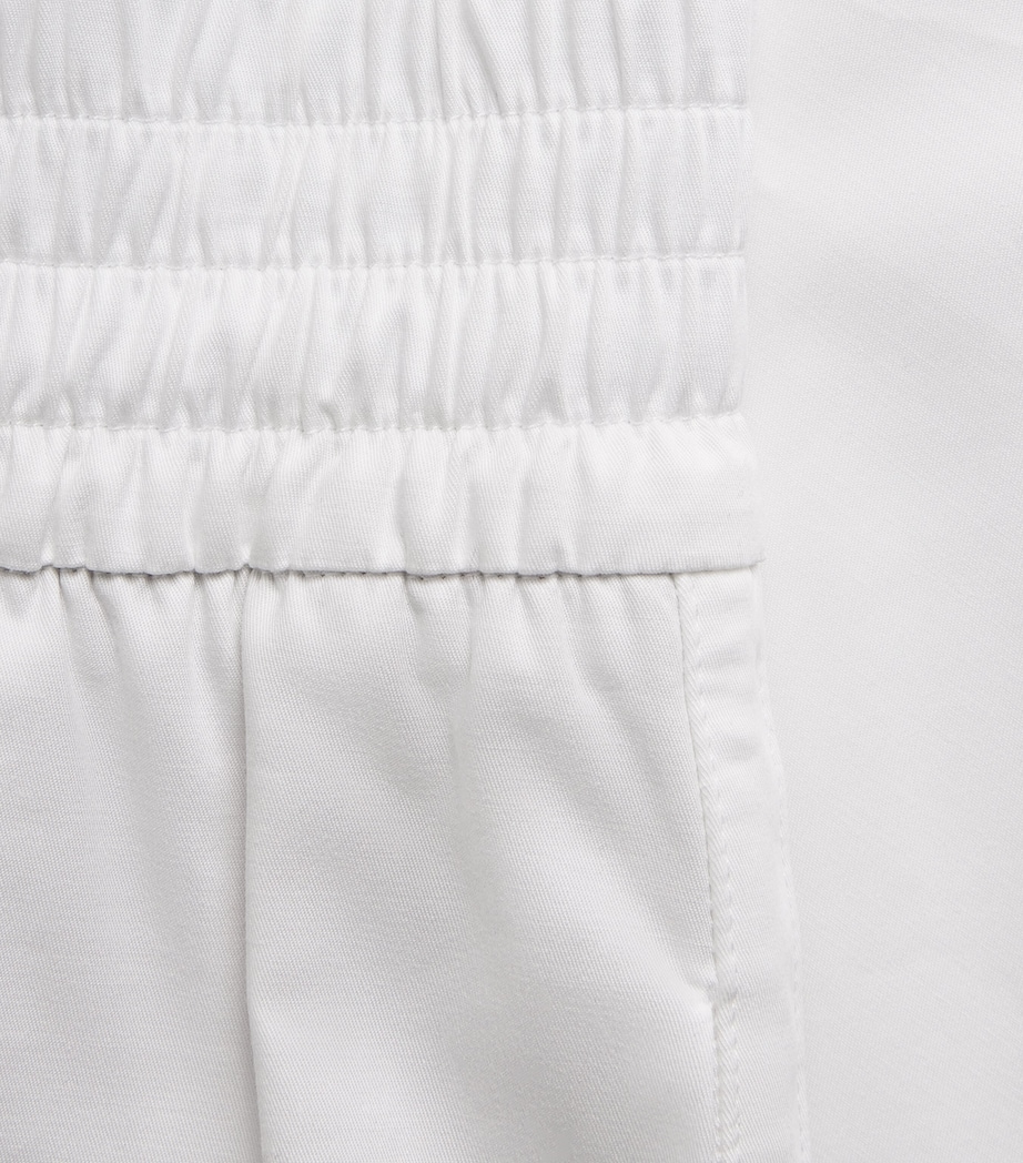 Eleventy Womens Elasticated Straight Trousers Bianco Image 6