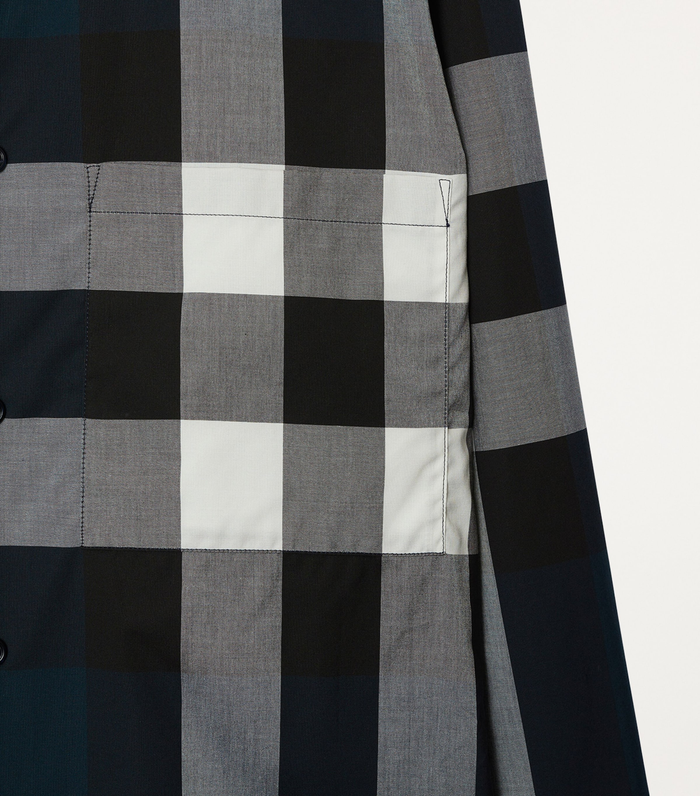 Cotton Enlarged-Check Shirt NAVY IP CHECK Image 6