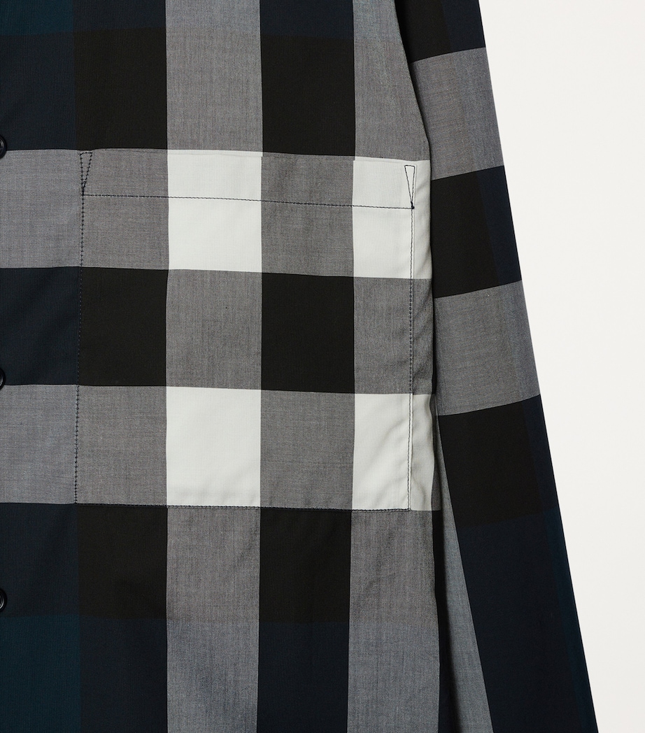 Cotton Enlarged-Check Shirt NAVY IP CHECK Image 6