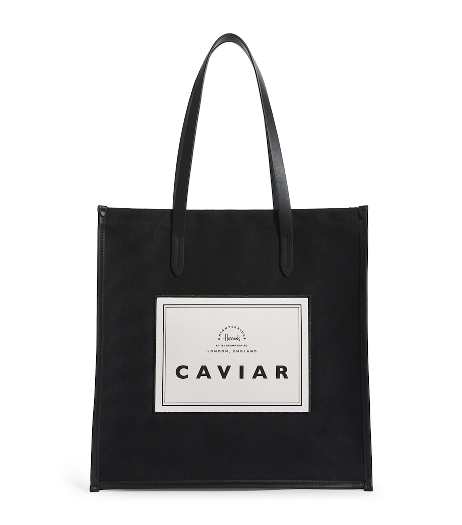 Cotton Caviar Condiments Shopper Bag BLACK Image 1