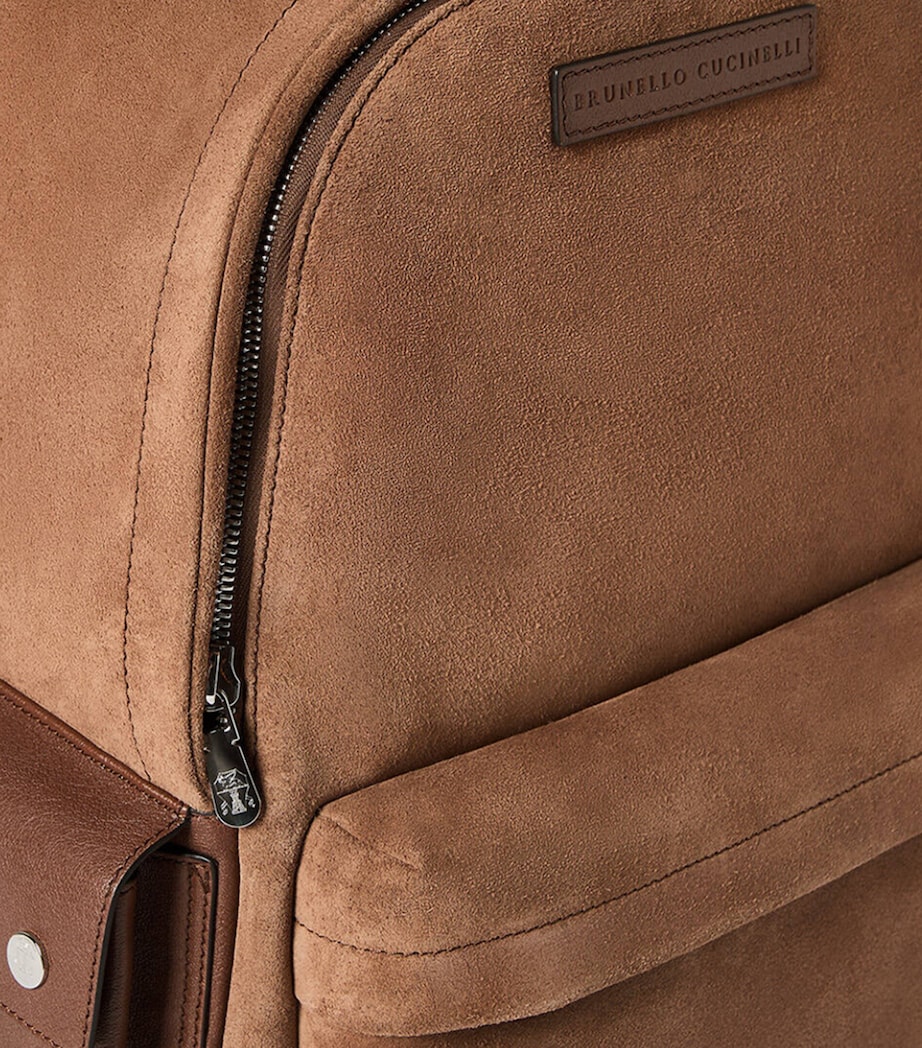 Brunello Cucinelli Suede Travel Backpack Image 4