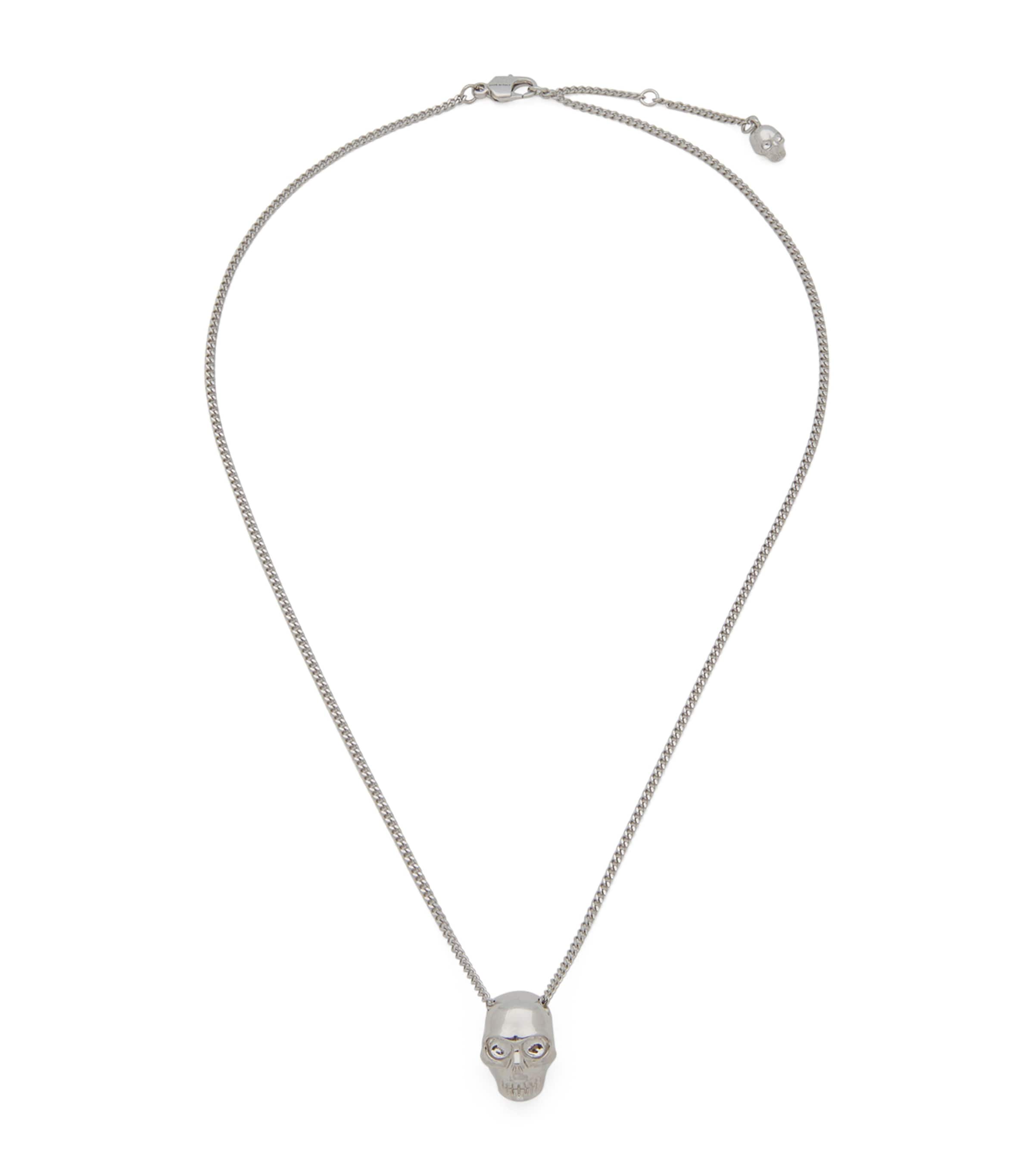 McQueen Palladium-Plated Skull Necklace | Fashion Jewellery | Necklaces | Men Accessories | Jewellery | Designers | McQueen
