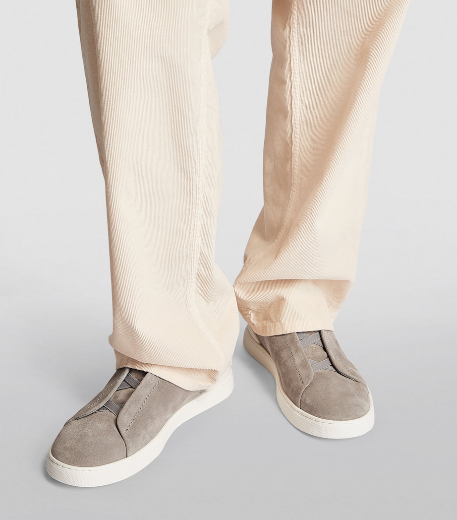 Suede Triple Stitch Sneakers GREY/LIGHT Image 6