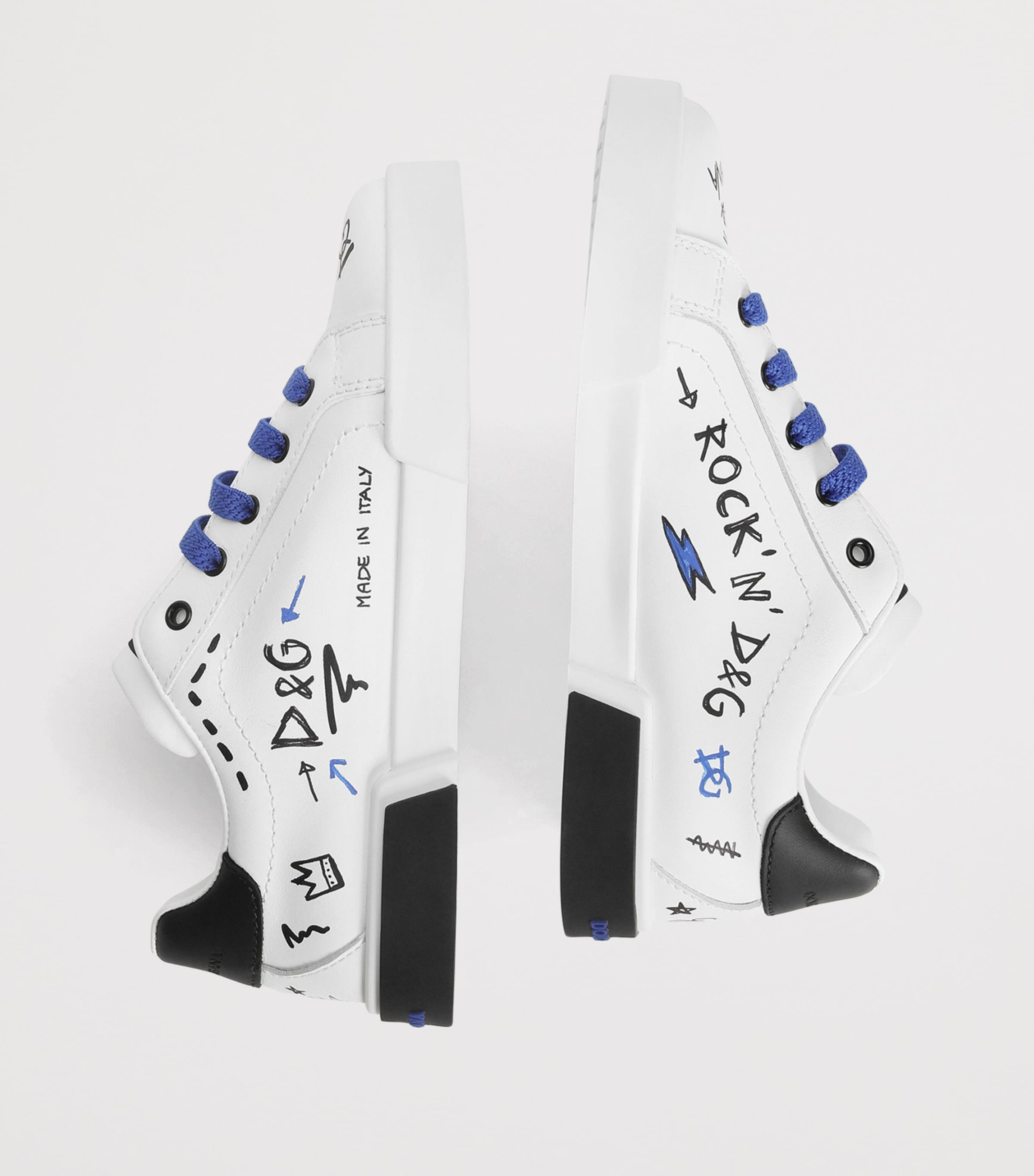 Embellished Portofino Low-Top Sneakers HWF57-SCRITTE BIANCO Image 4