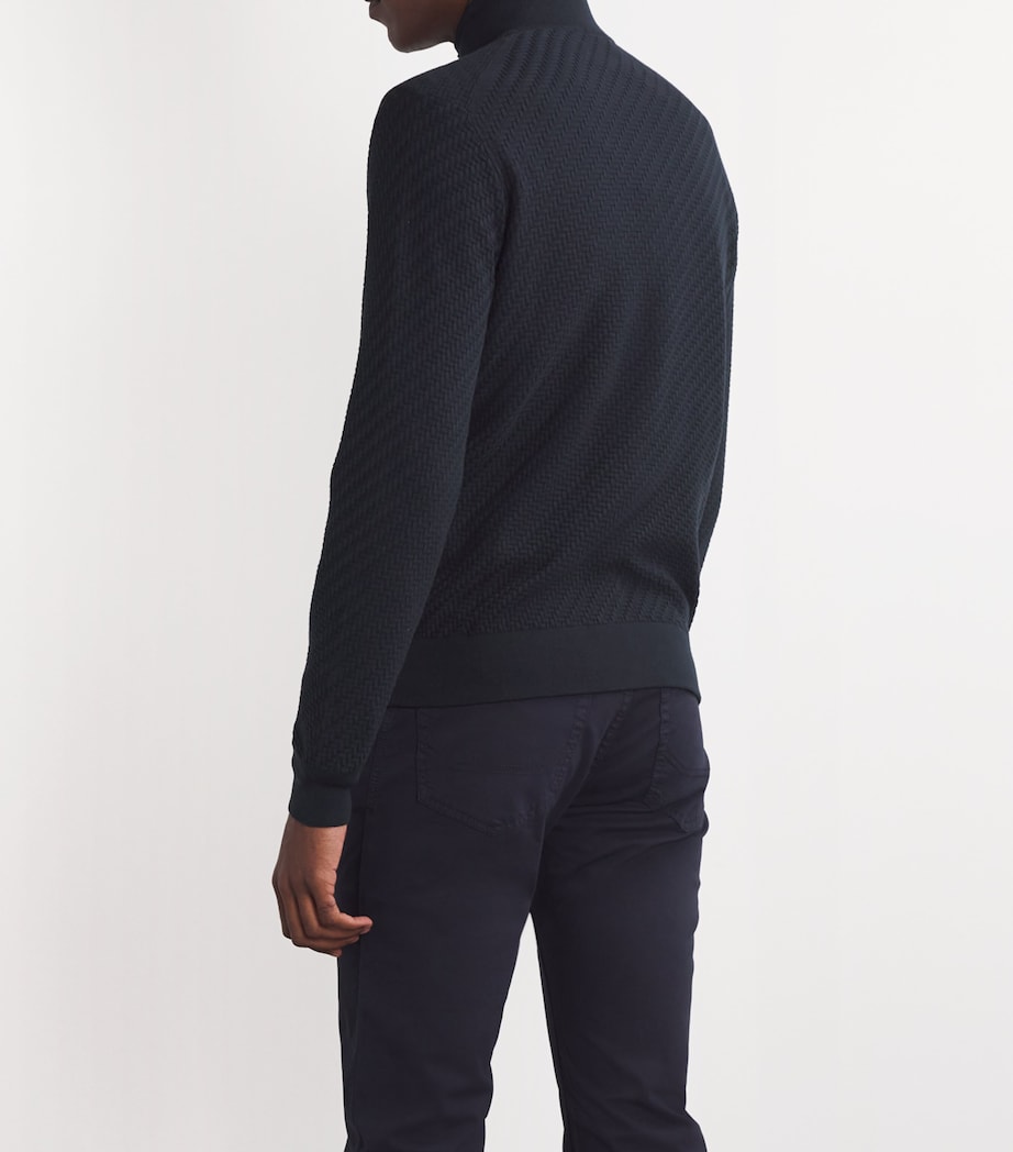 Cotton-Silk-Cashmere Zipped Sweater 4100 Image 4