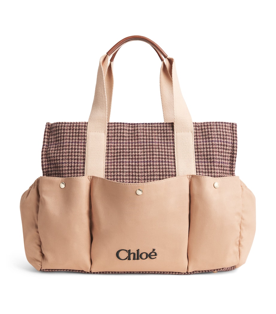 Chloé Kids Houndstooth Changing Bag Carreaux Image 1