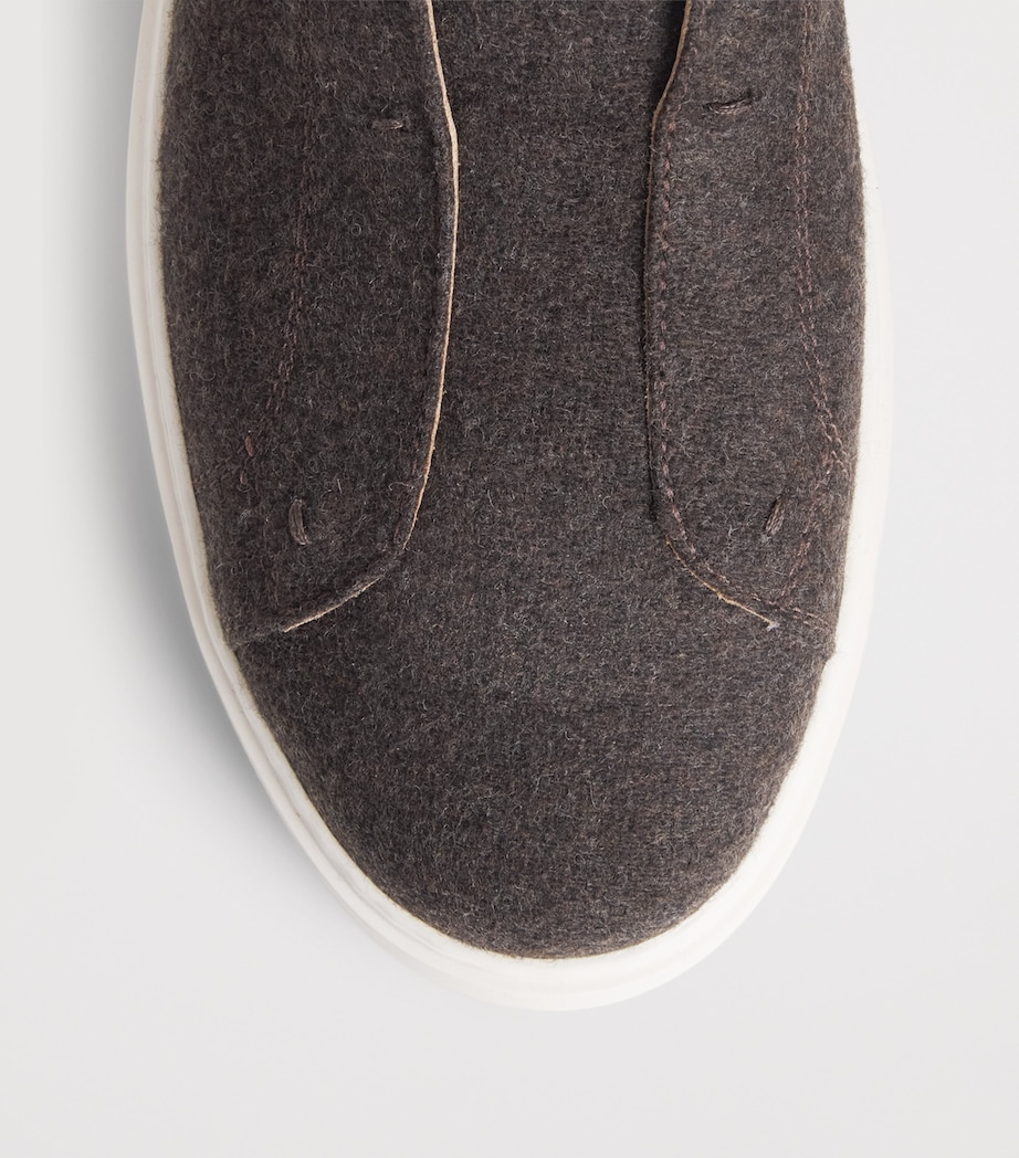 Eleventy Flannel Slip-On Sneakers Moro Image 6
