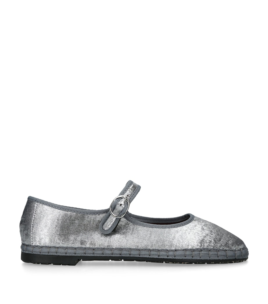 Flabelus Lavinia Mary Jane Flats Silver Image 1
