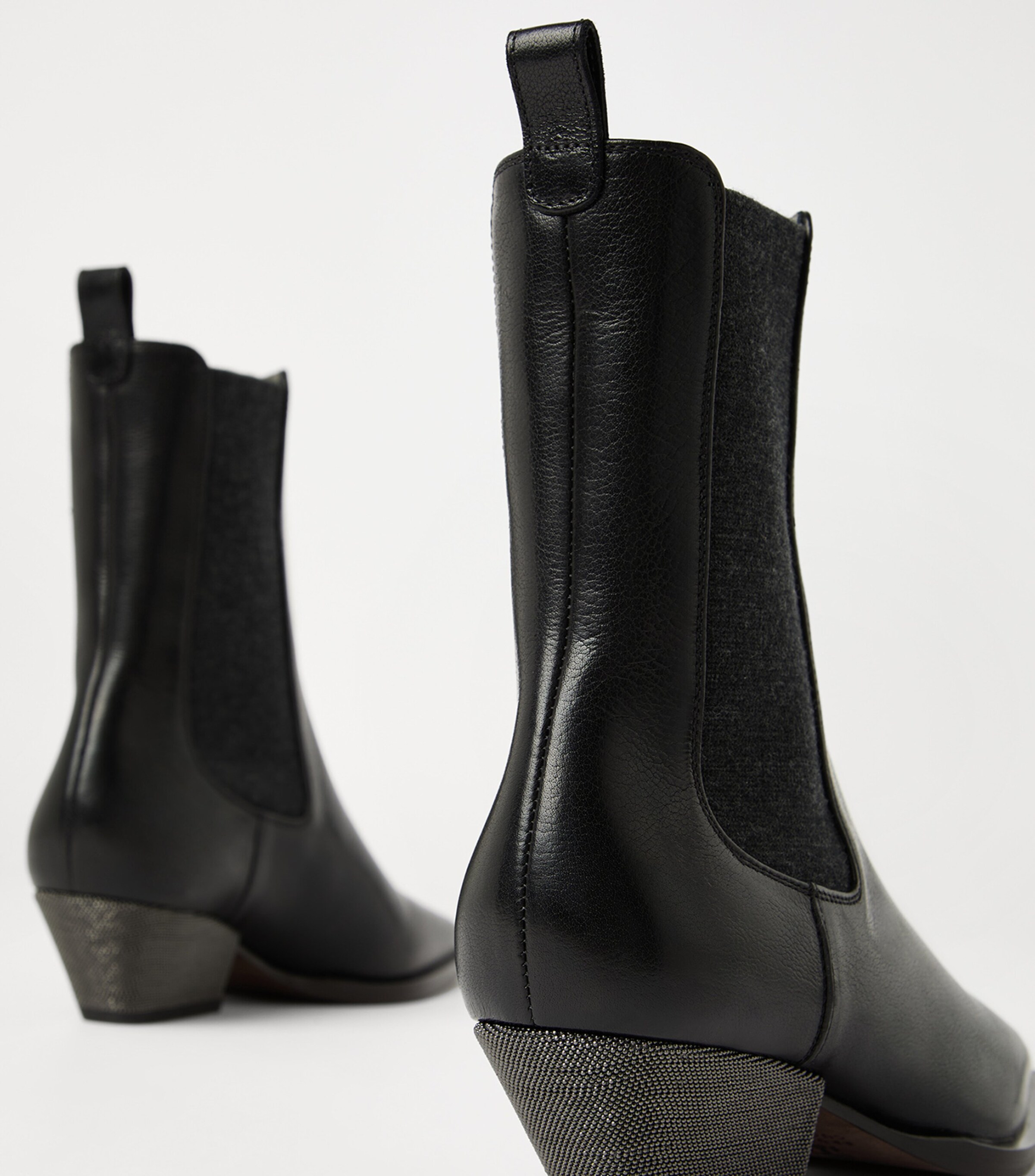 Leather Chelsea Heeled Boots 50 C101 Image 5