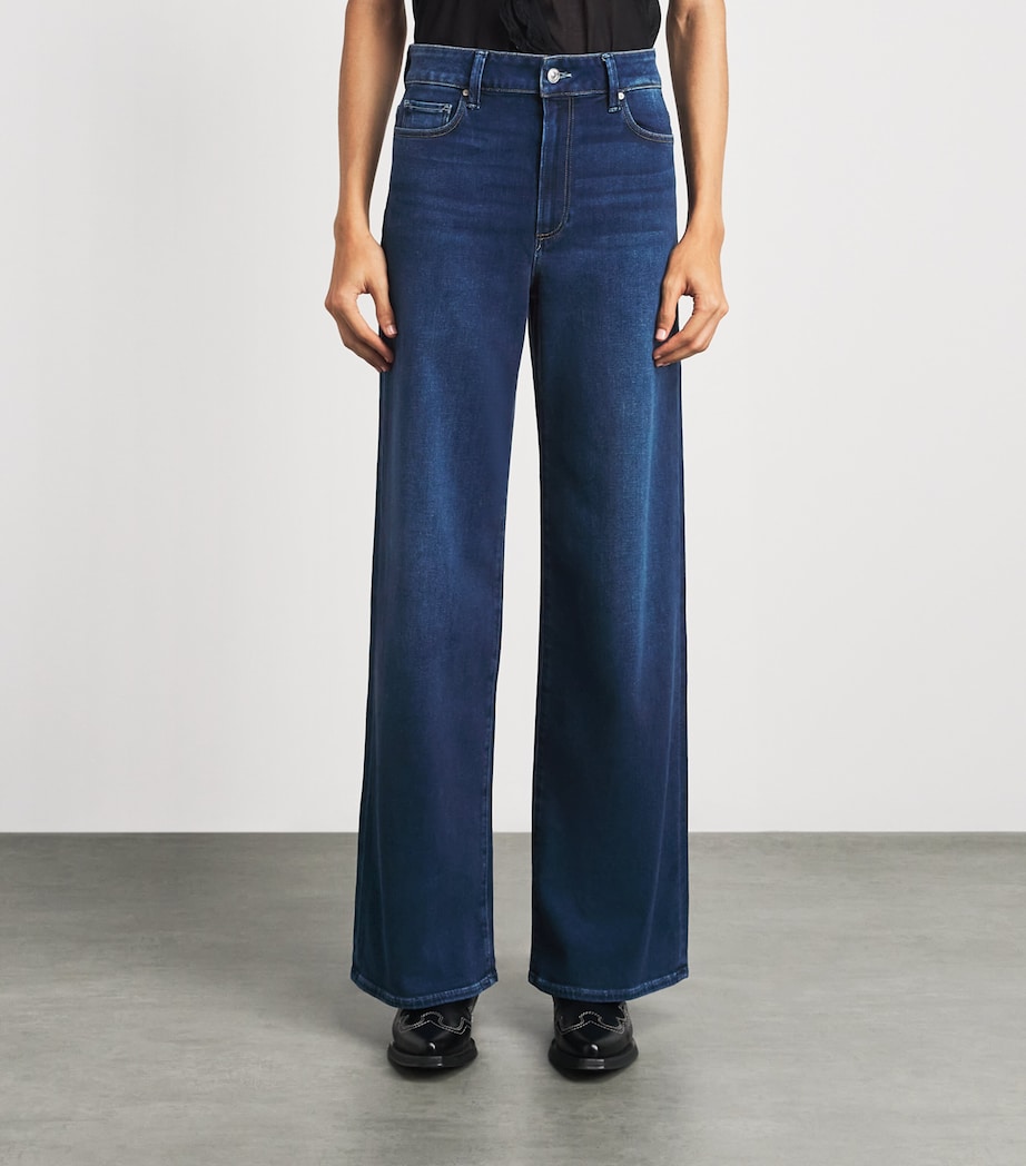 PAIGE Womens Anessa Wide-Leg Jeans Admission Image 4
