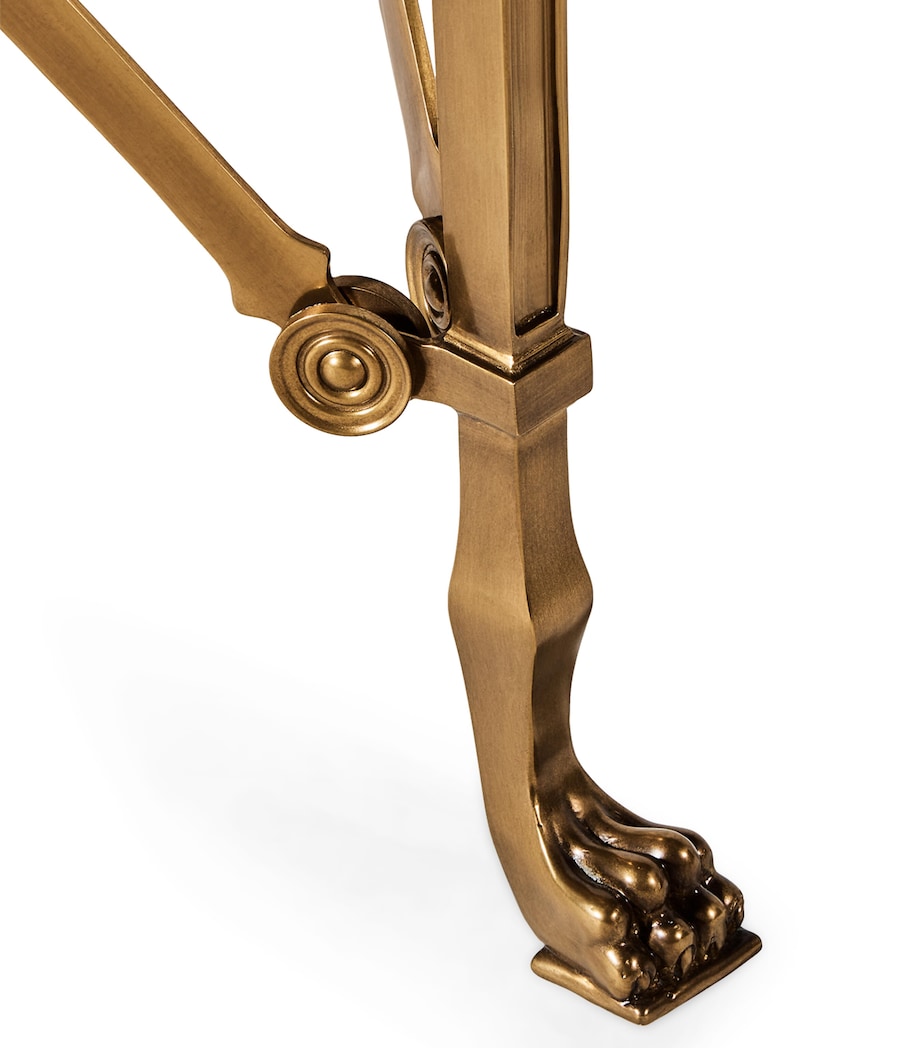 Stone and Brass Cannes Gueridon Table ESTATE BRASS Image 3