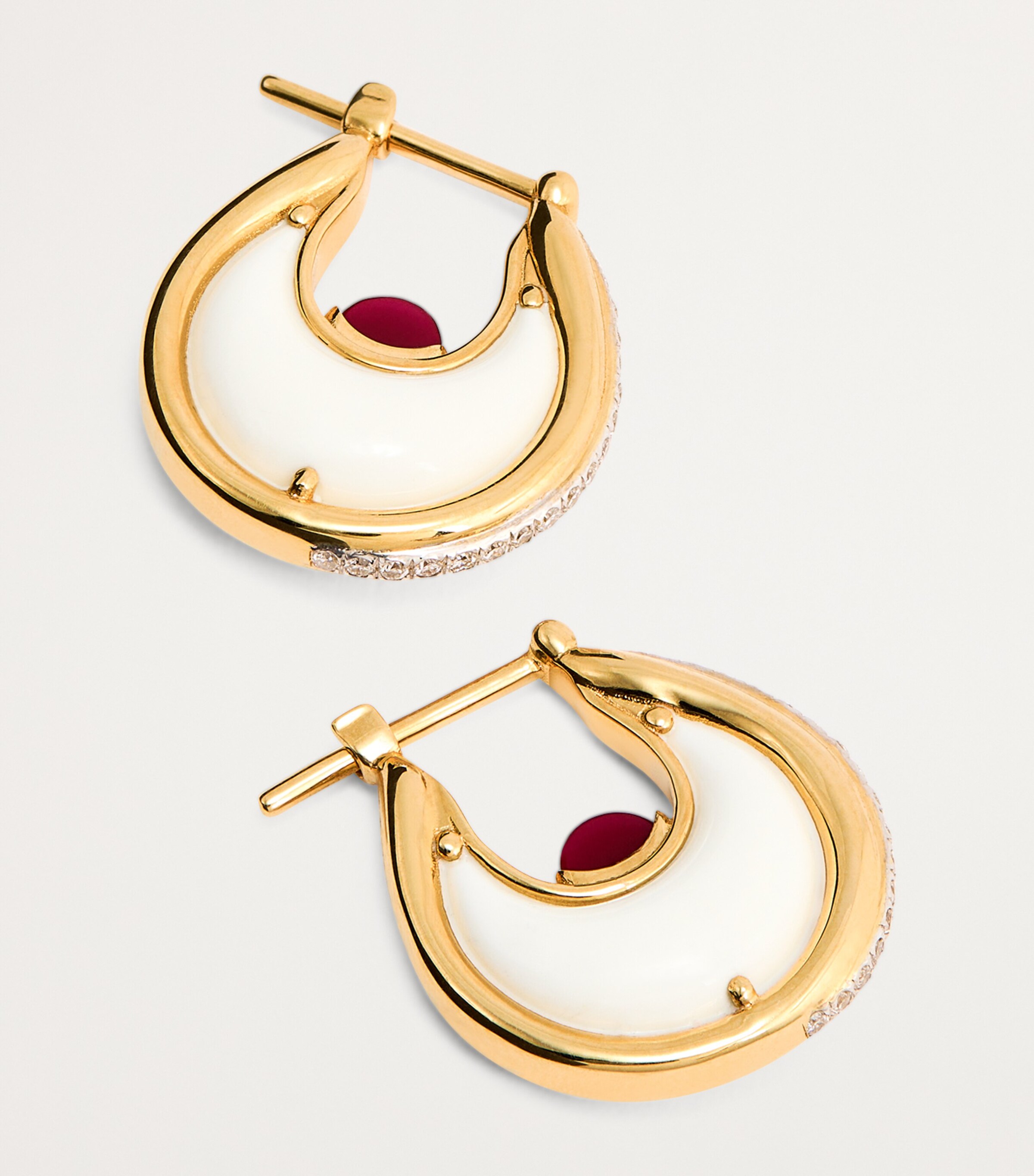 L'ATELIER NAWBAR Yellow Gold, Ruby and Diamond Lot N*91 Diana Earrings Yellow Gold Image 6