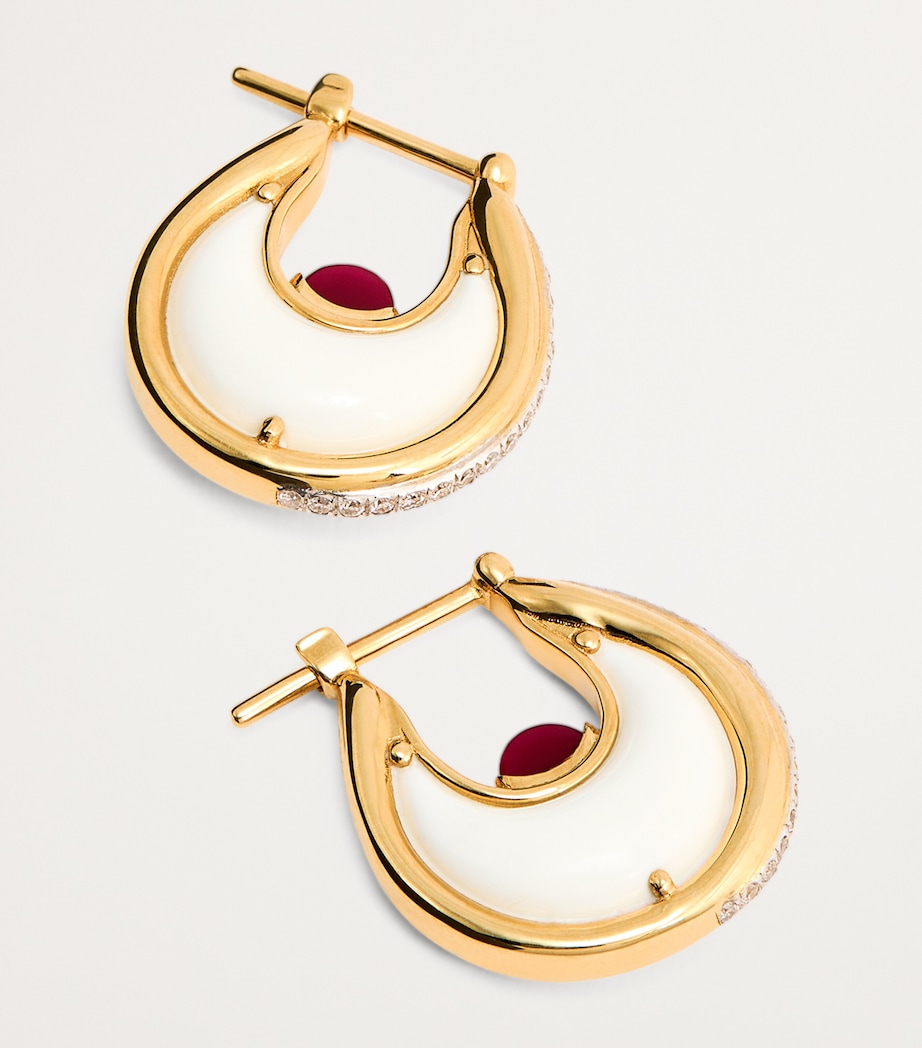 Yellow Gold, Ruby and Diamond Lot N*91 Diana Earrings YELLOW GOLD Image 6