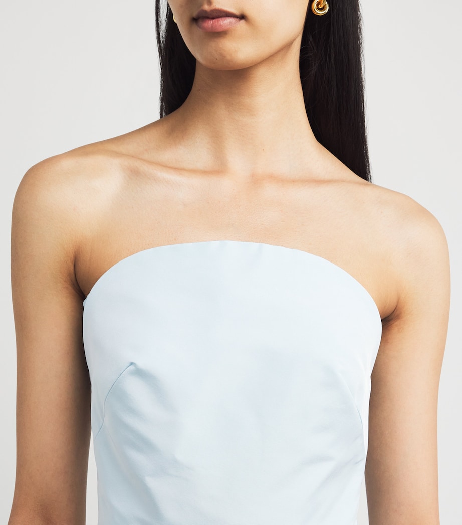 Draped Off-The-Shoulder Gown POWDER BLUE Image 4