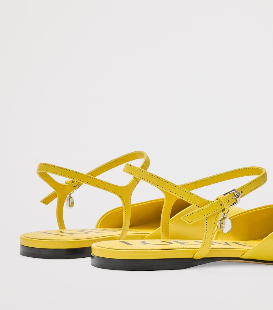 Leather Ankle-Strap Toy Ballet Flats DANDELION Image 5