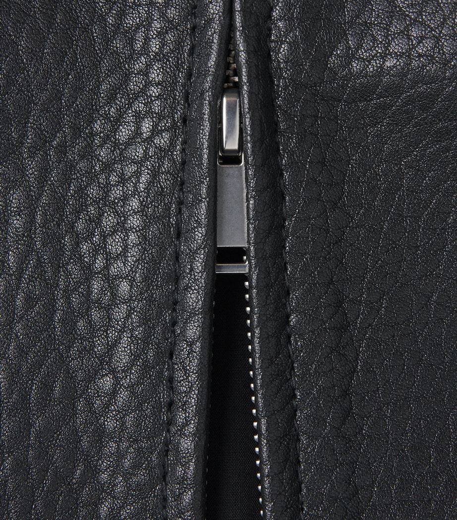 Over Leather Jacket BLACK Image 5