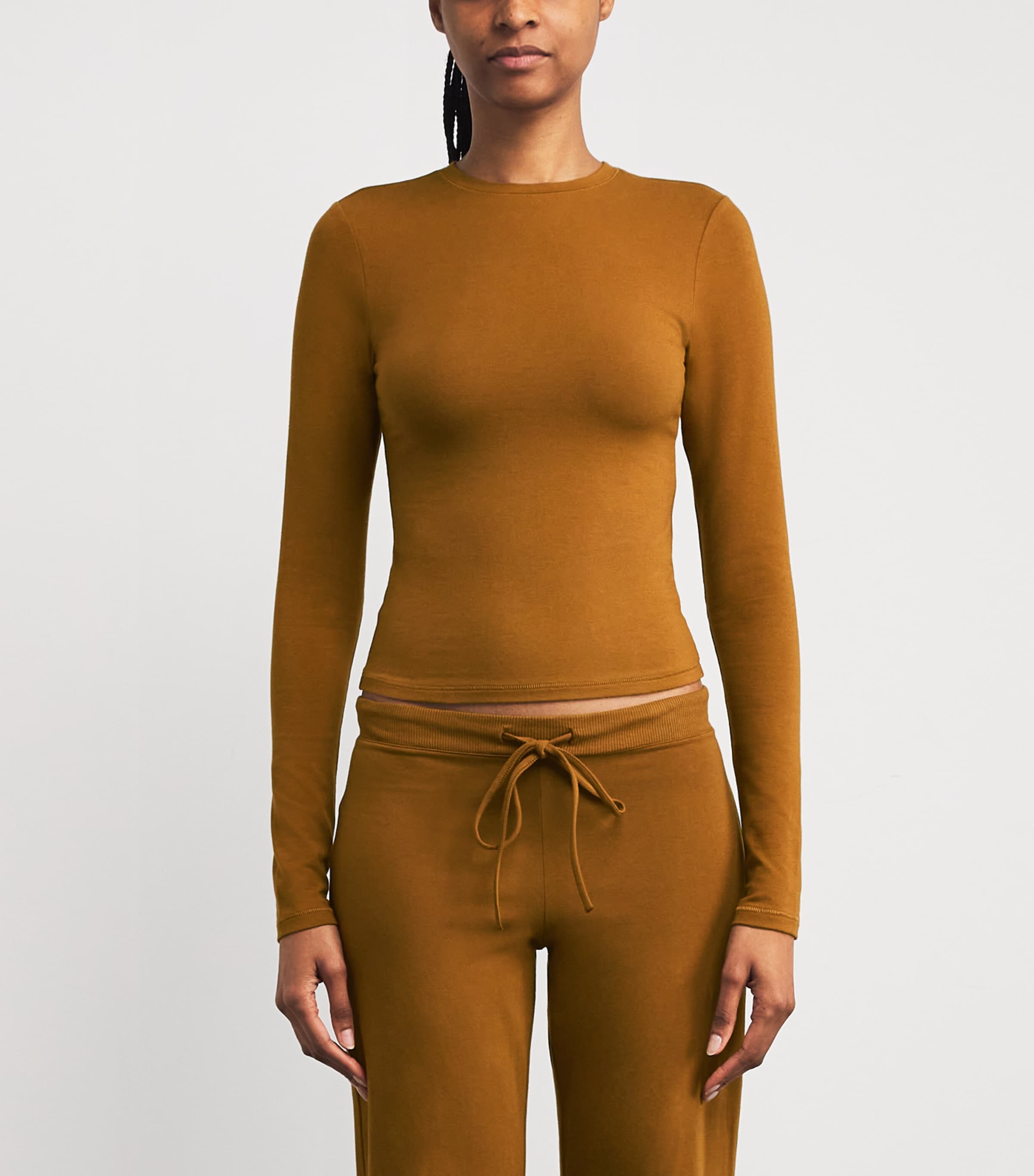 Cotton Jersey Long-Sleeve T-Shirt CHAI Image 3